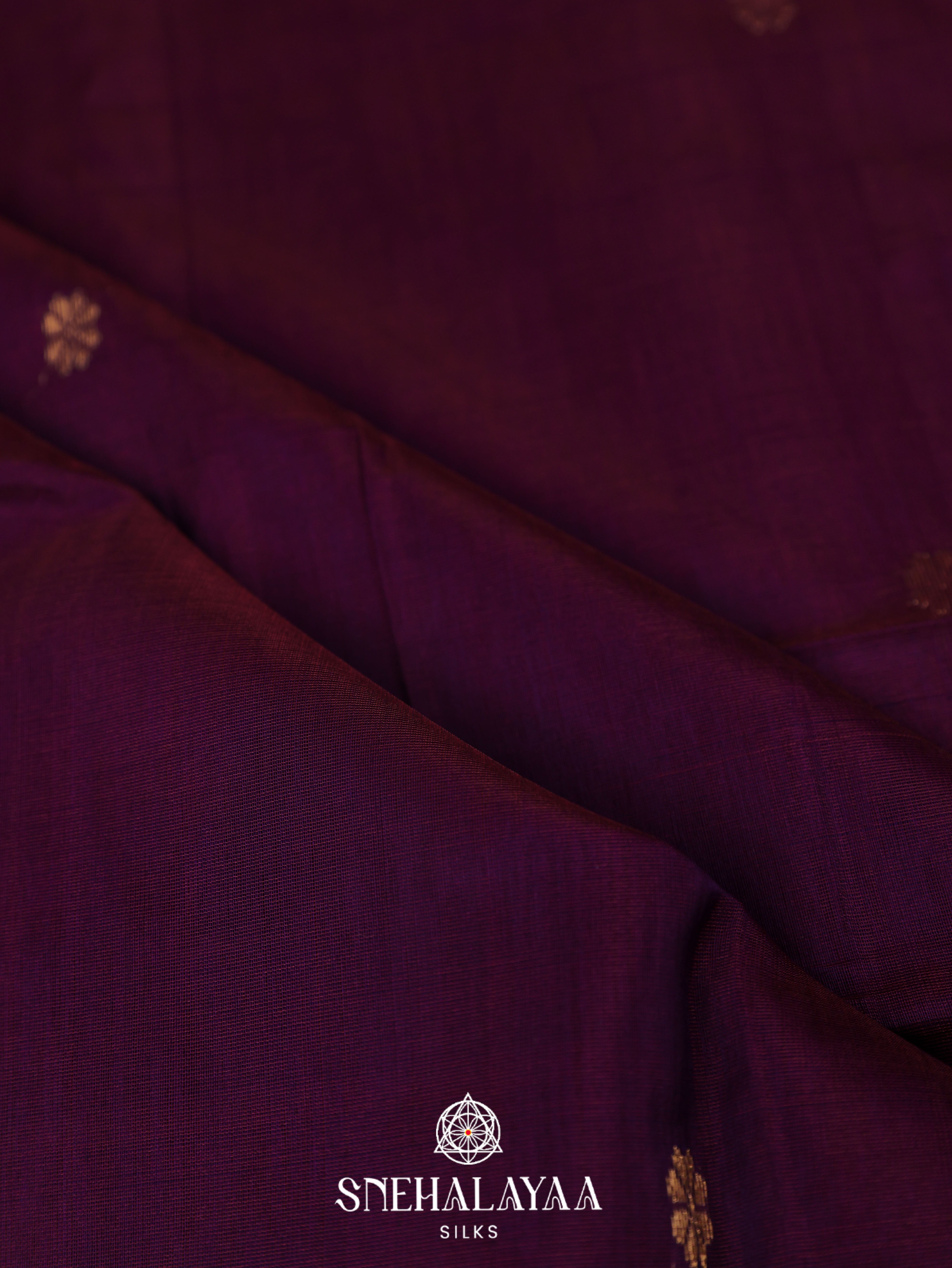 Purple Maheshwari Silk Cotton Saree