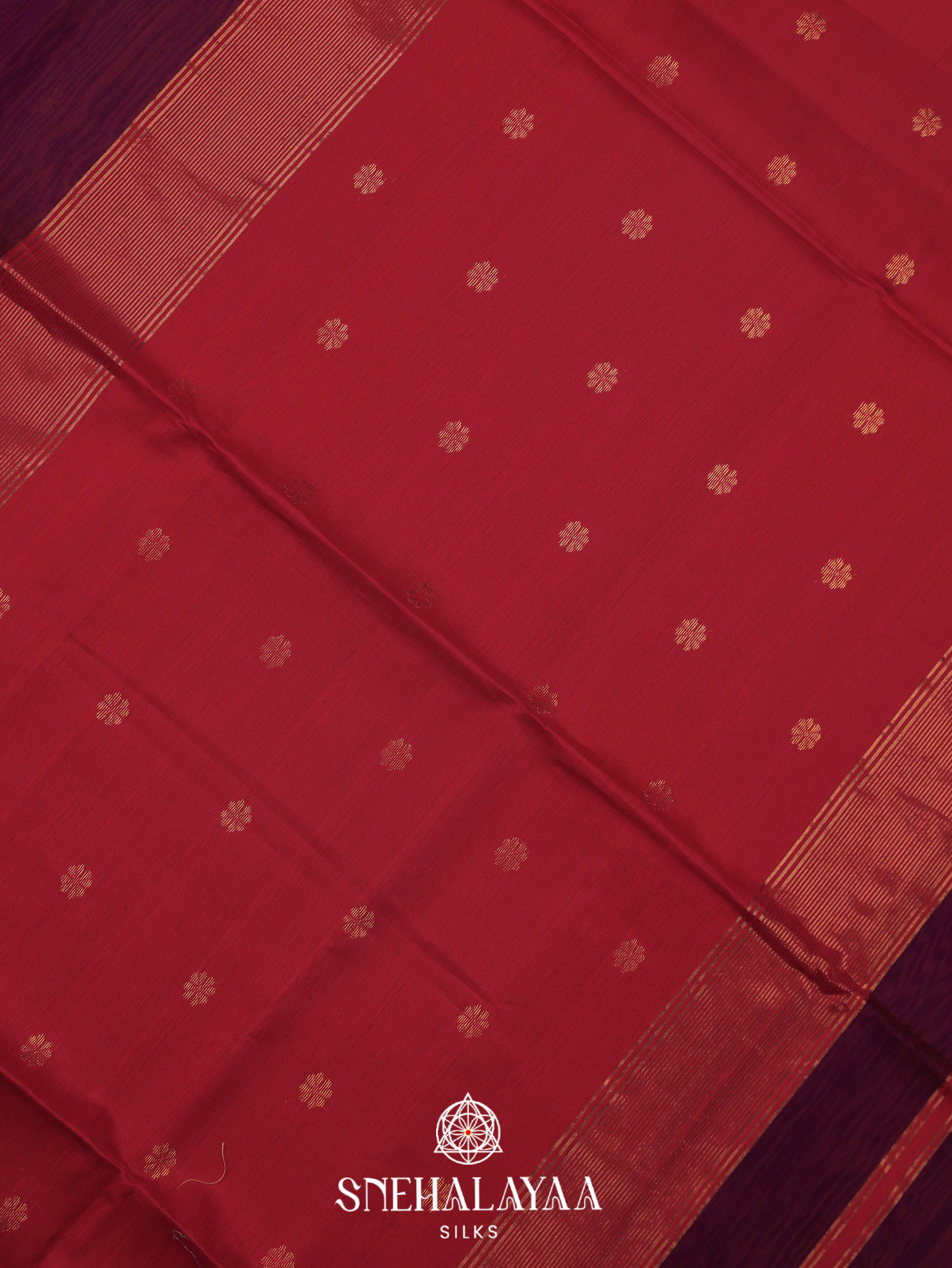 Purple Maheshwari Silk Cotton Saree