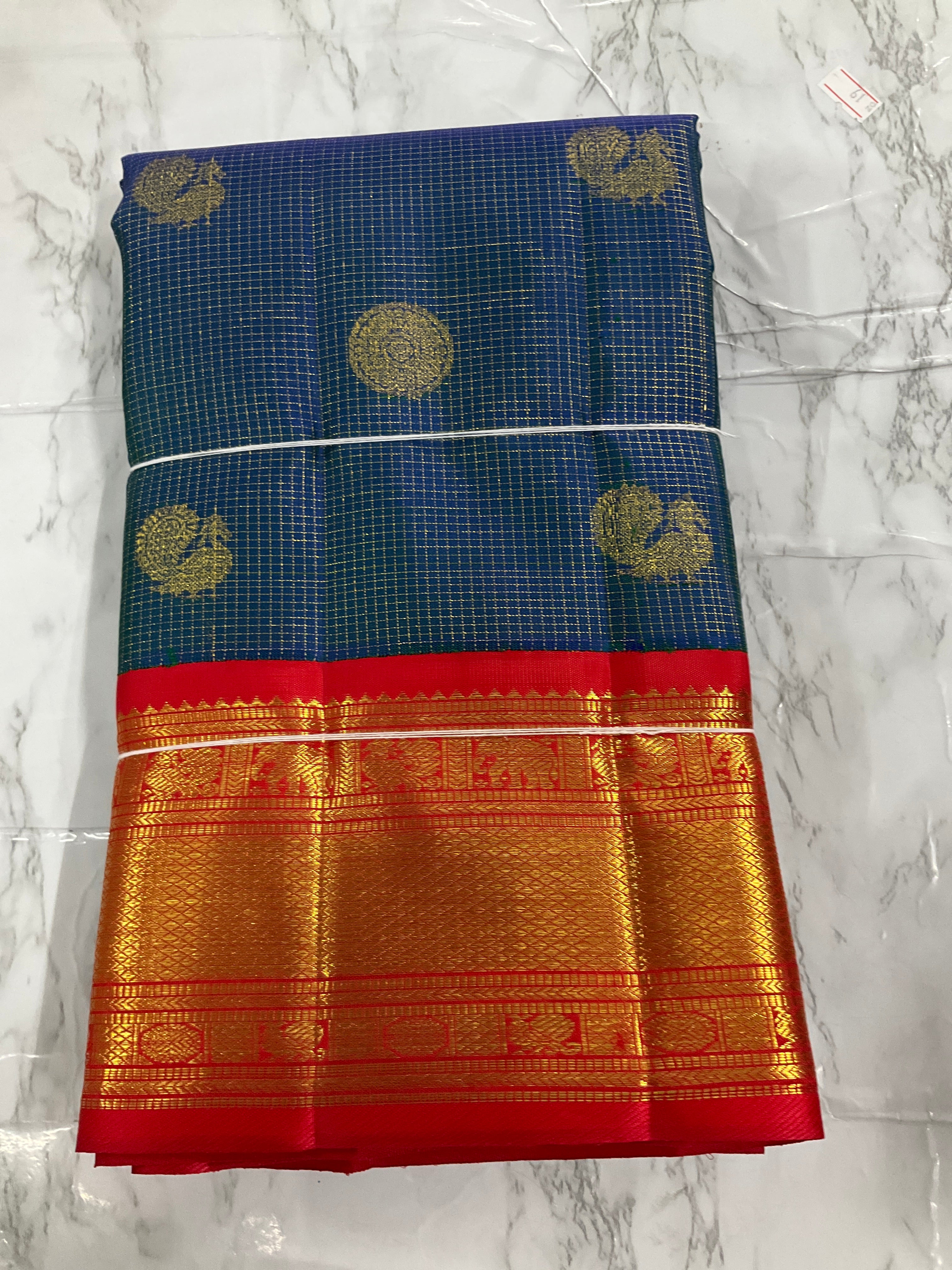 Blue Kanjivaram Silk Saree