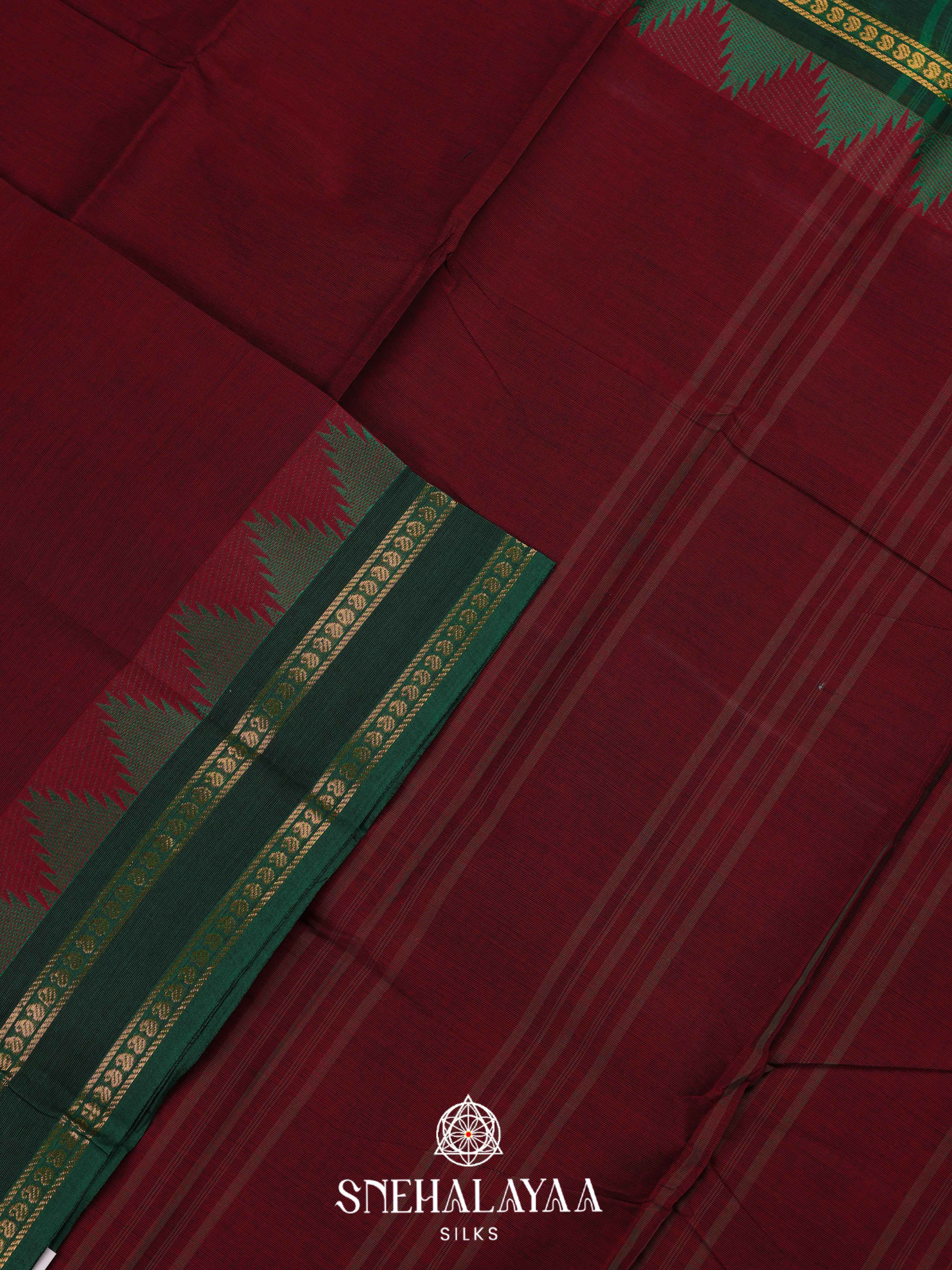 Orange Chettinad Cotton Saree