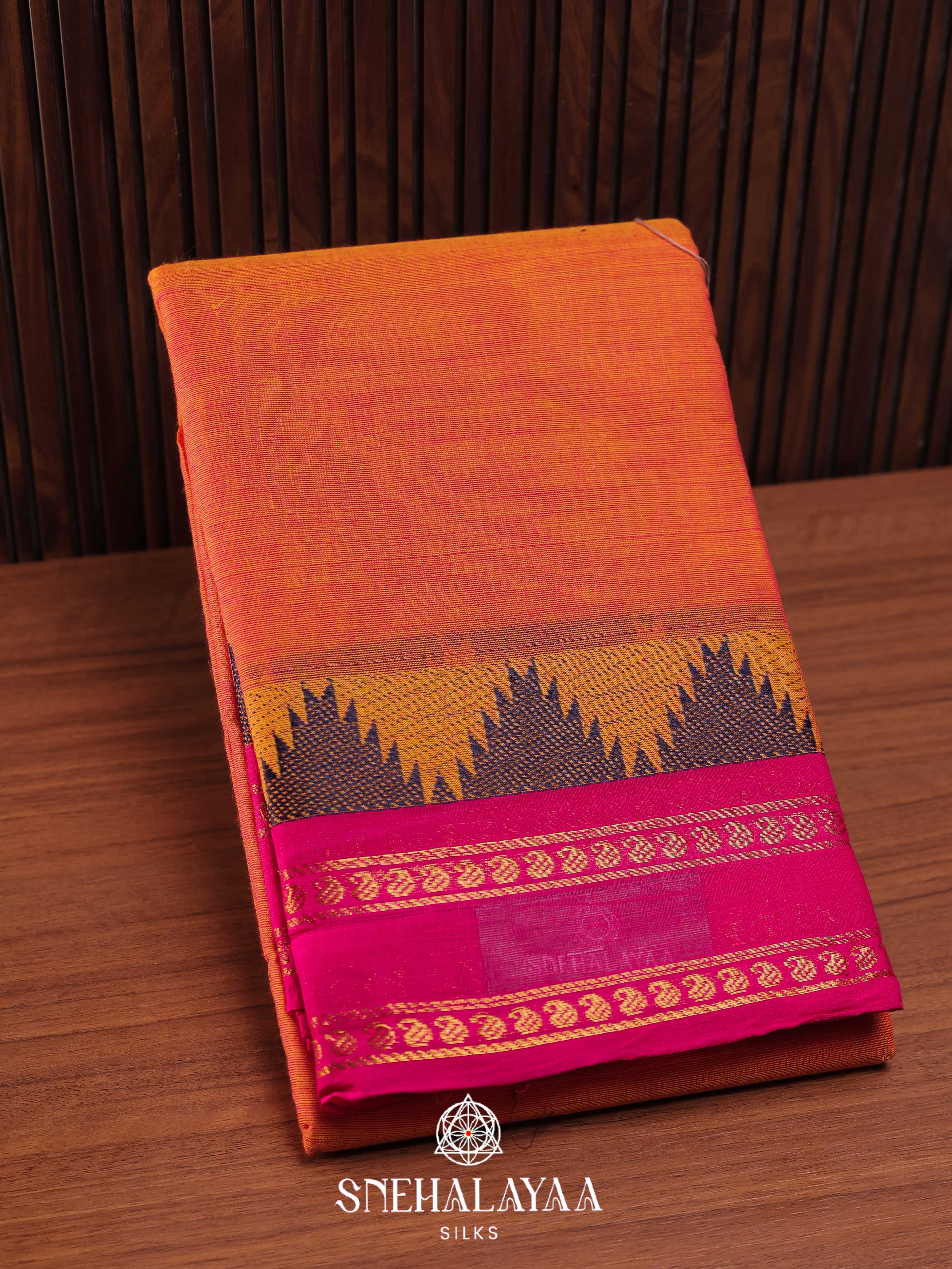 Maroon Chettinad Cotton Saree