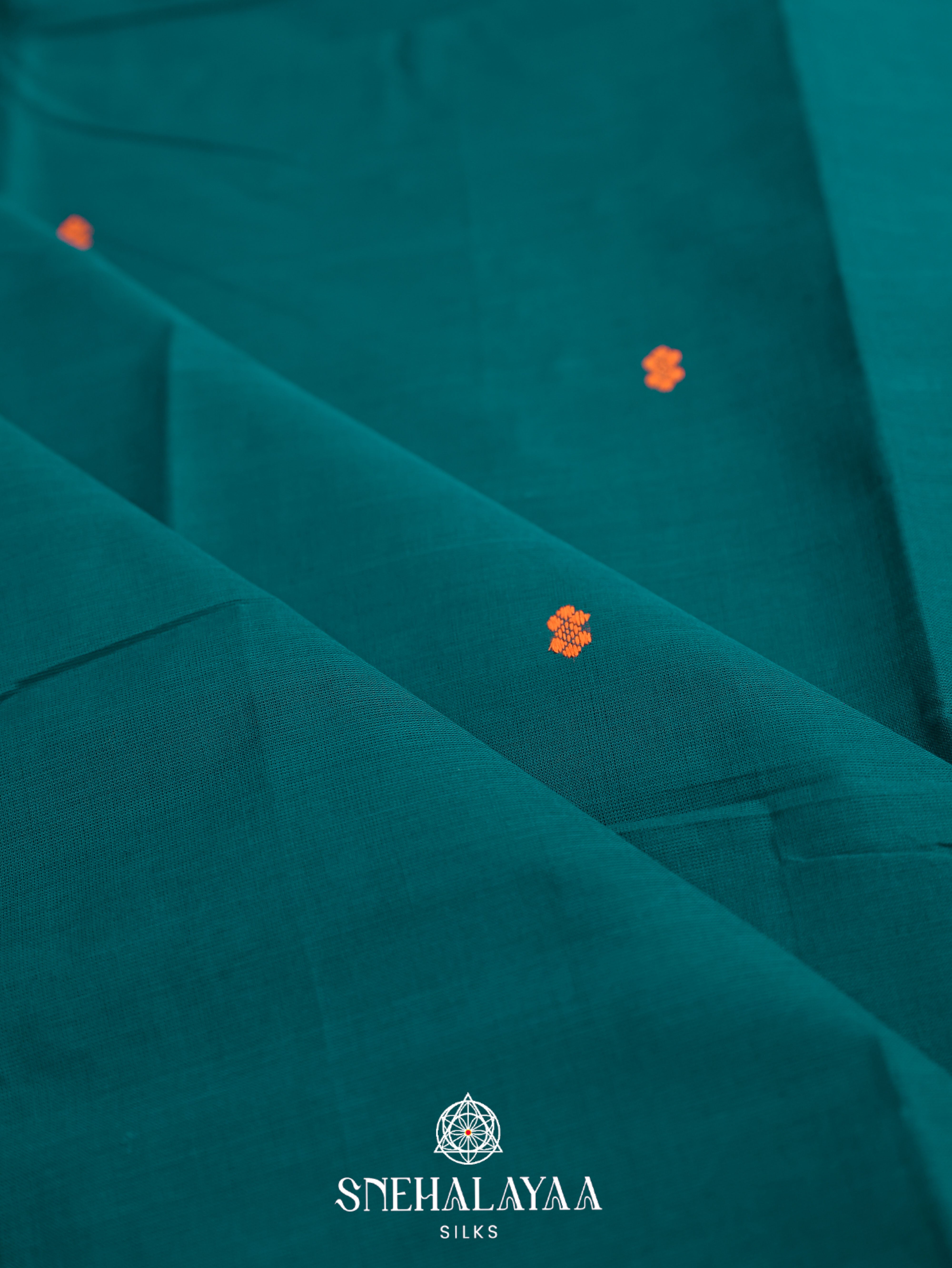 Peacock Blue Kanchi Cotton Saree