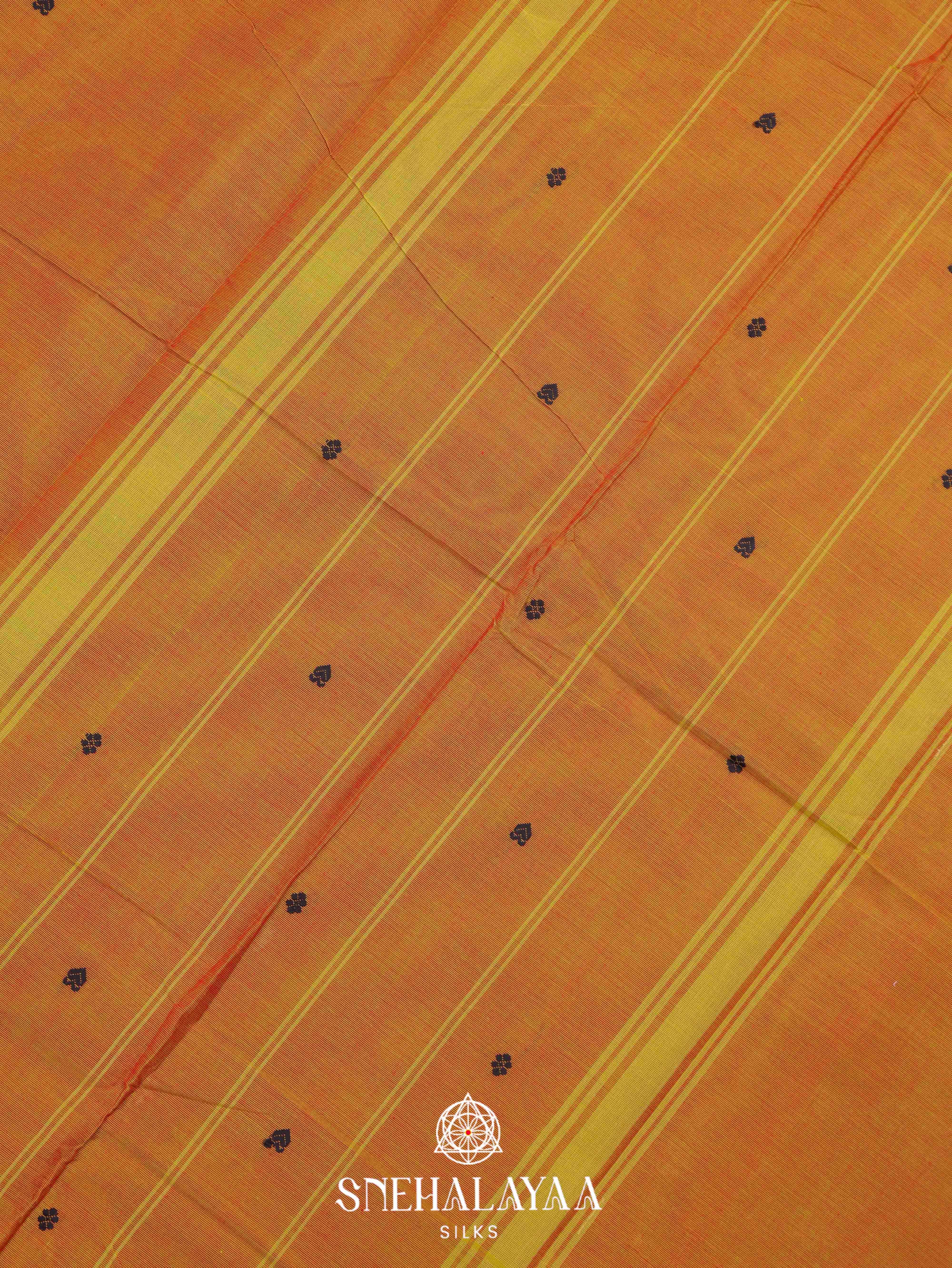 Copper Orange Kanchi Cotton Saree