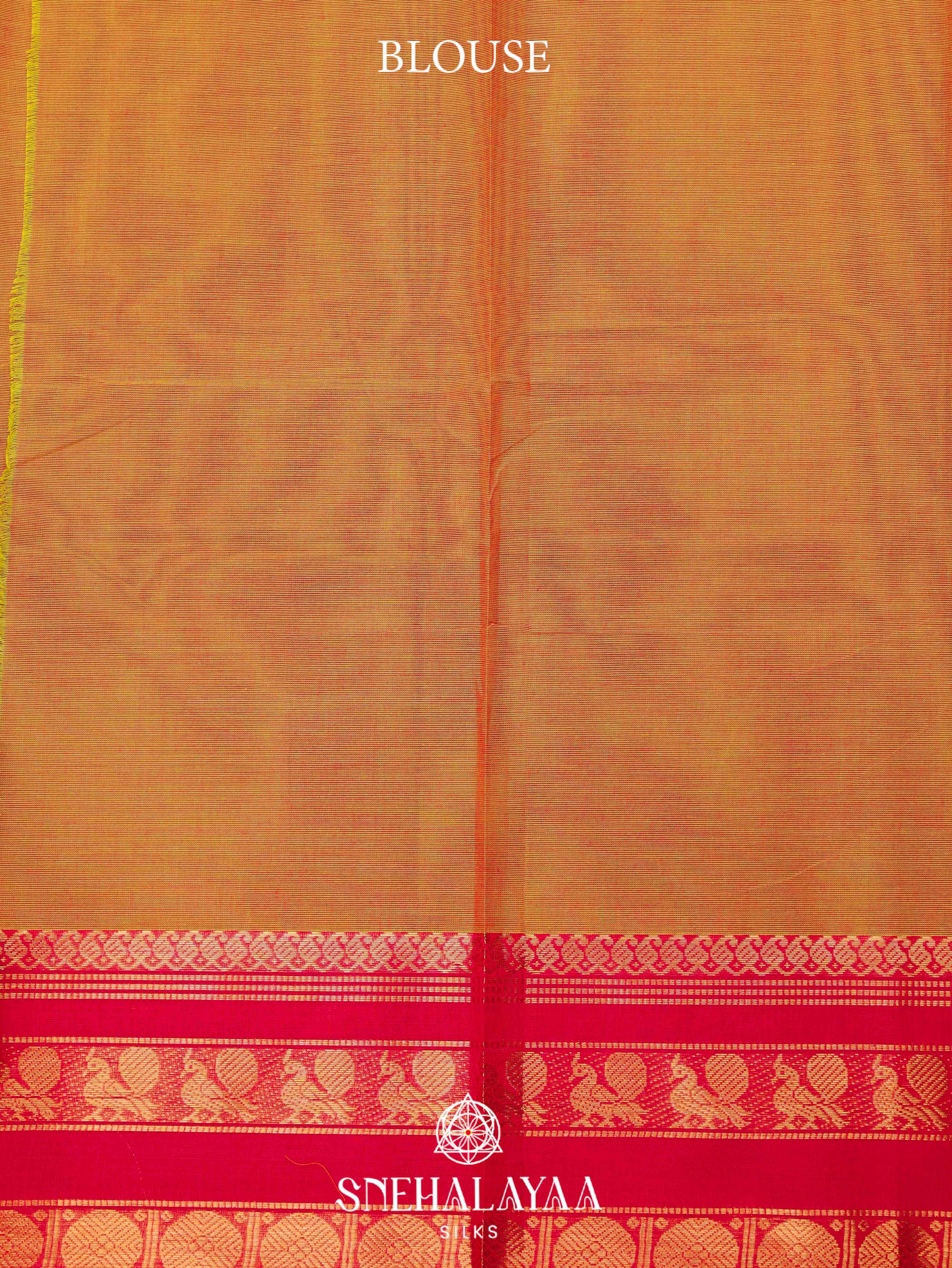 Copper Orange Kanchi Cotton Saree