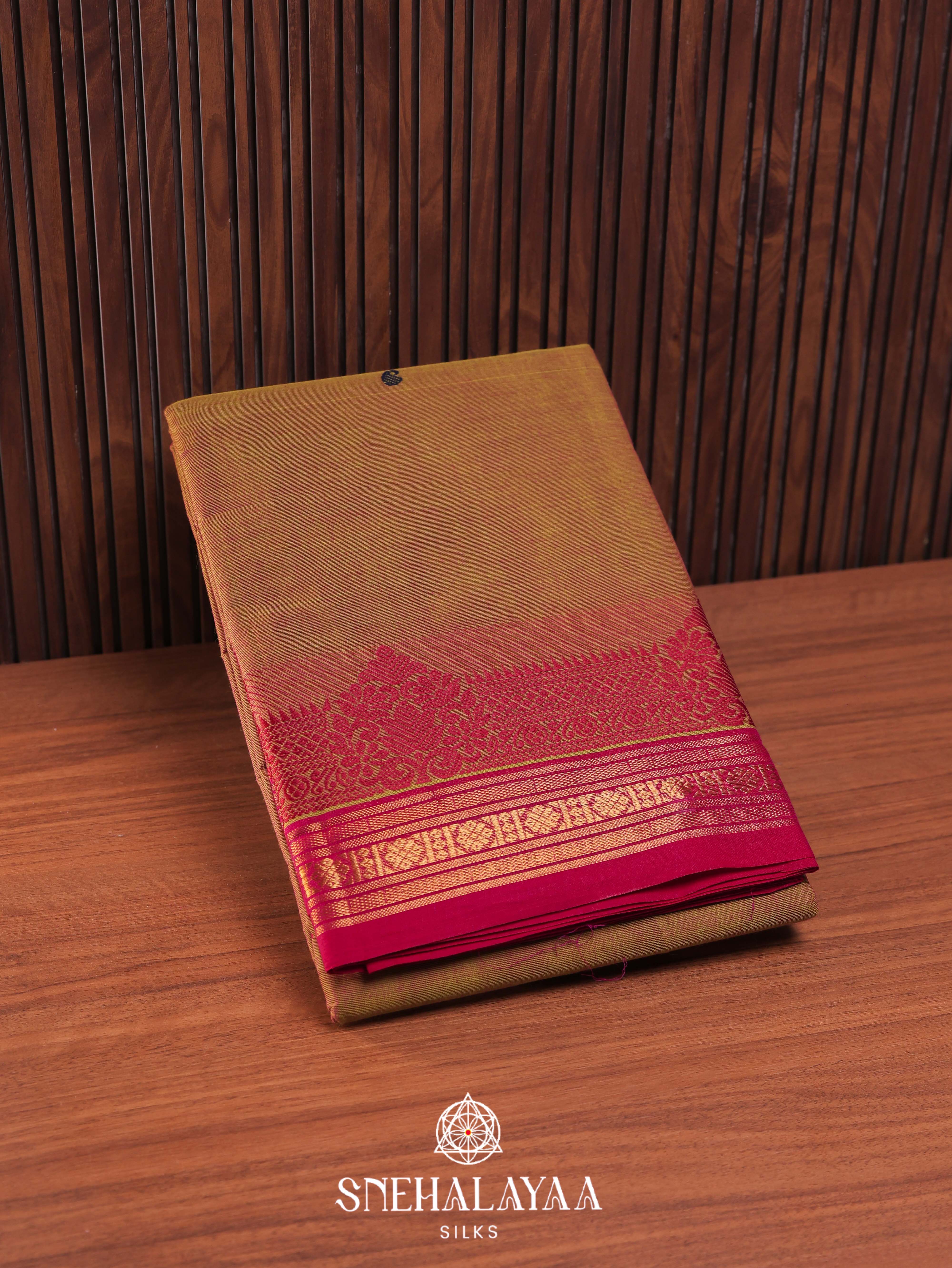 Light Brown Kanchi Cotton Saree