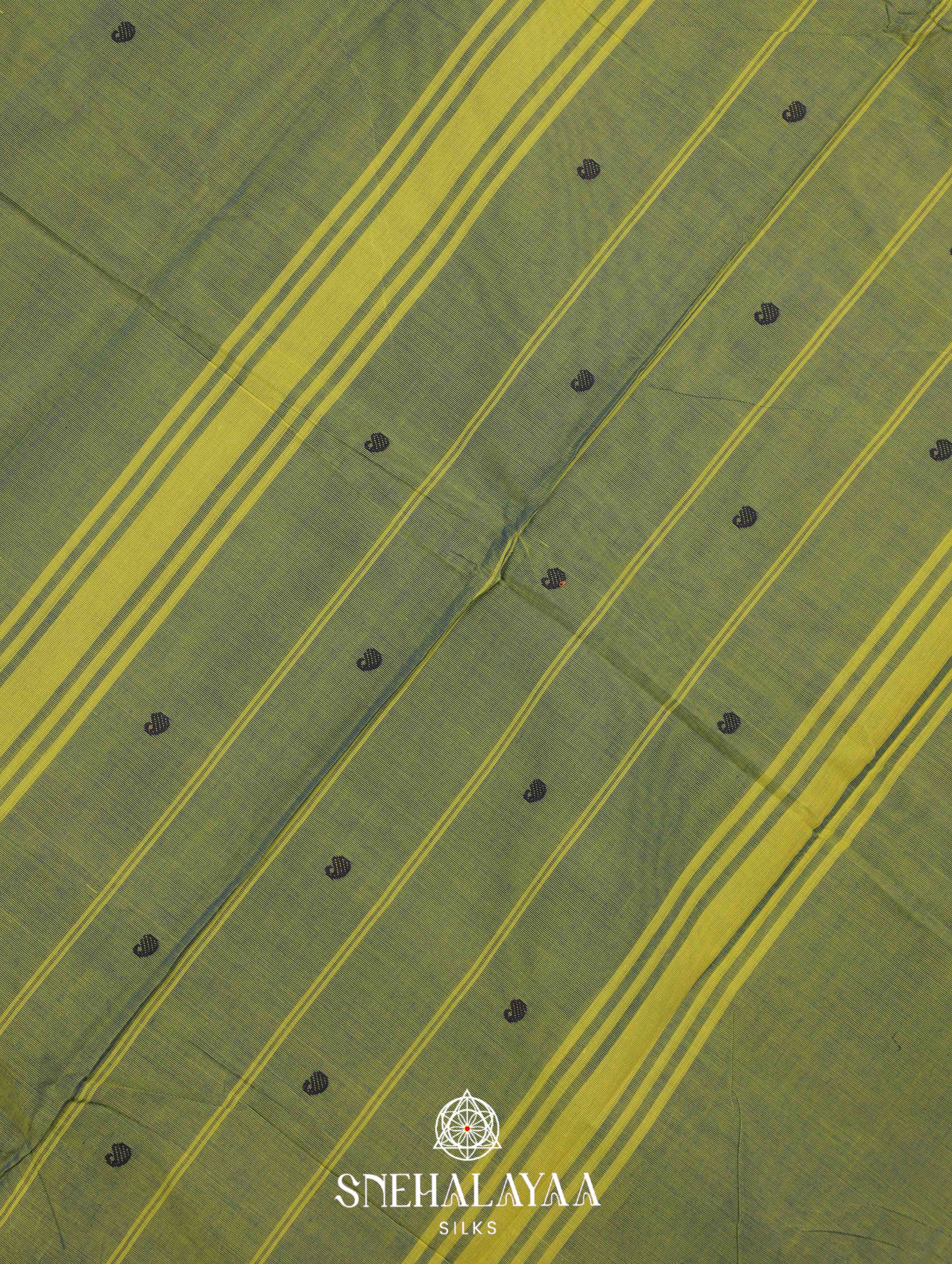 Olive Green Kanchi Cotton Saree