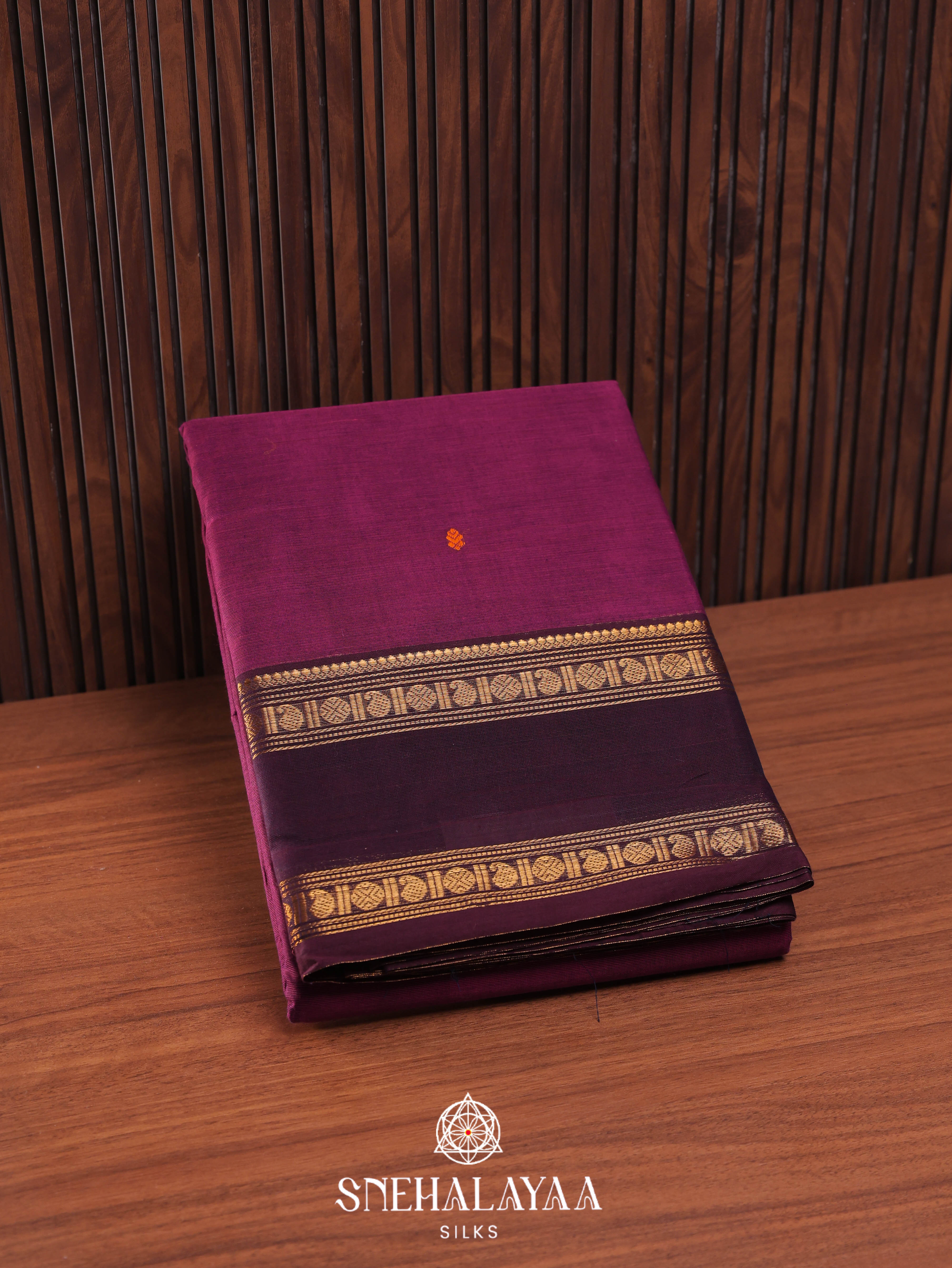 Purple Kanchi Cotton Saree