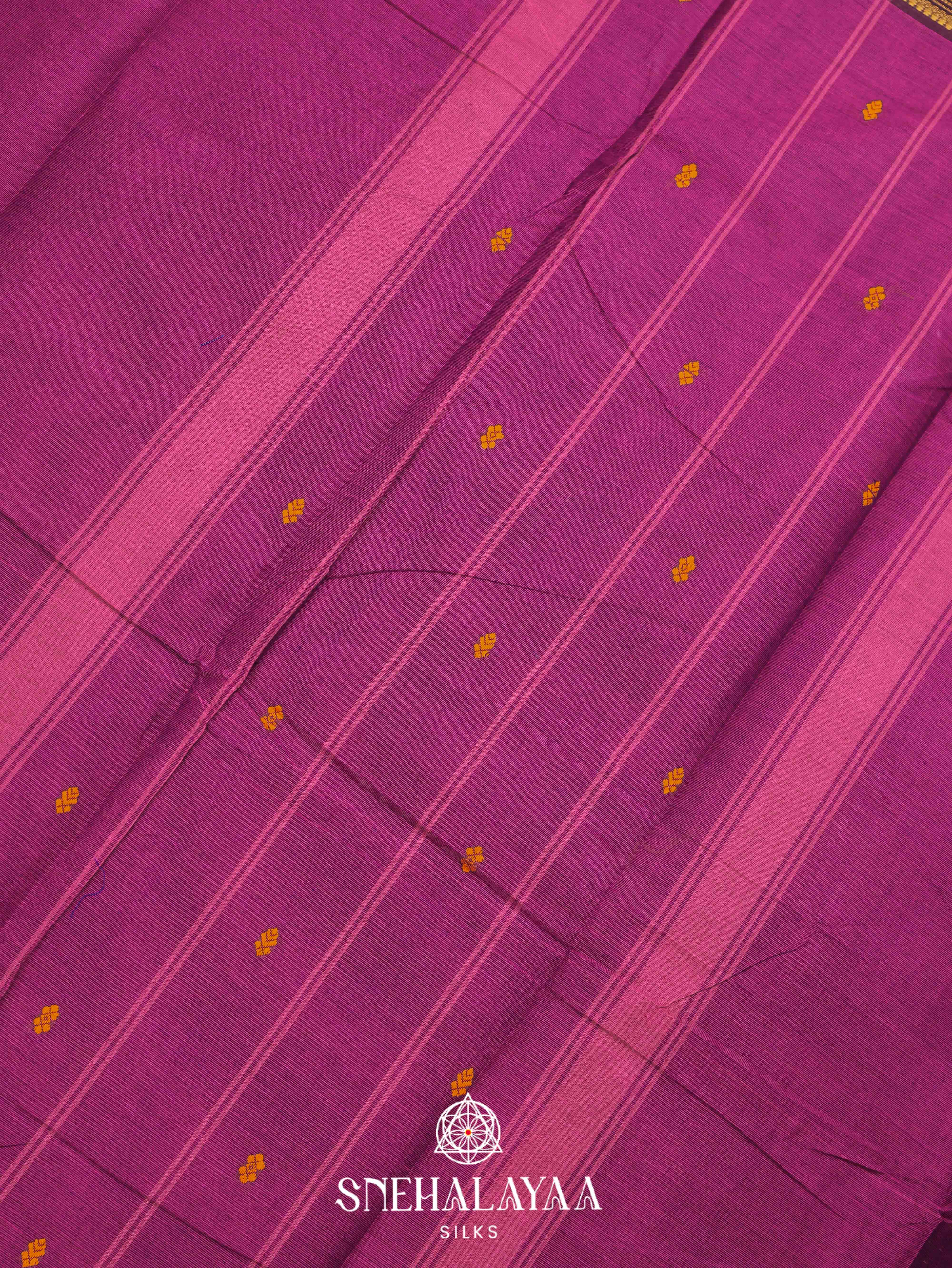 Purple Kanchi Cotton Saree