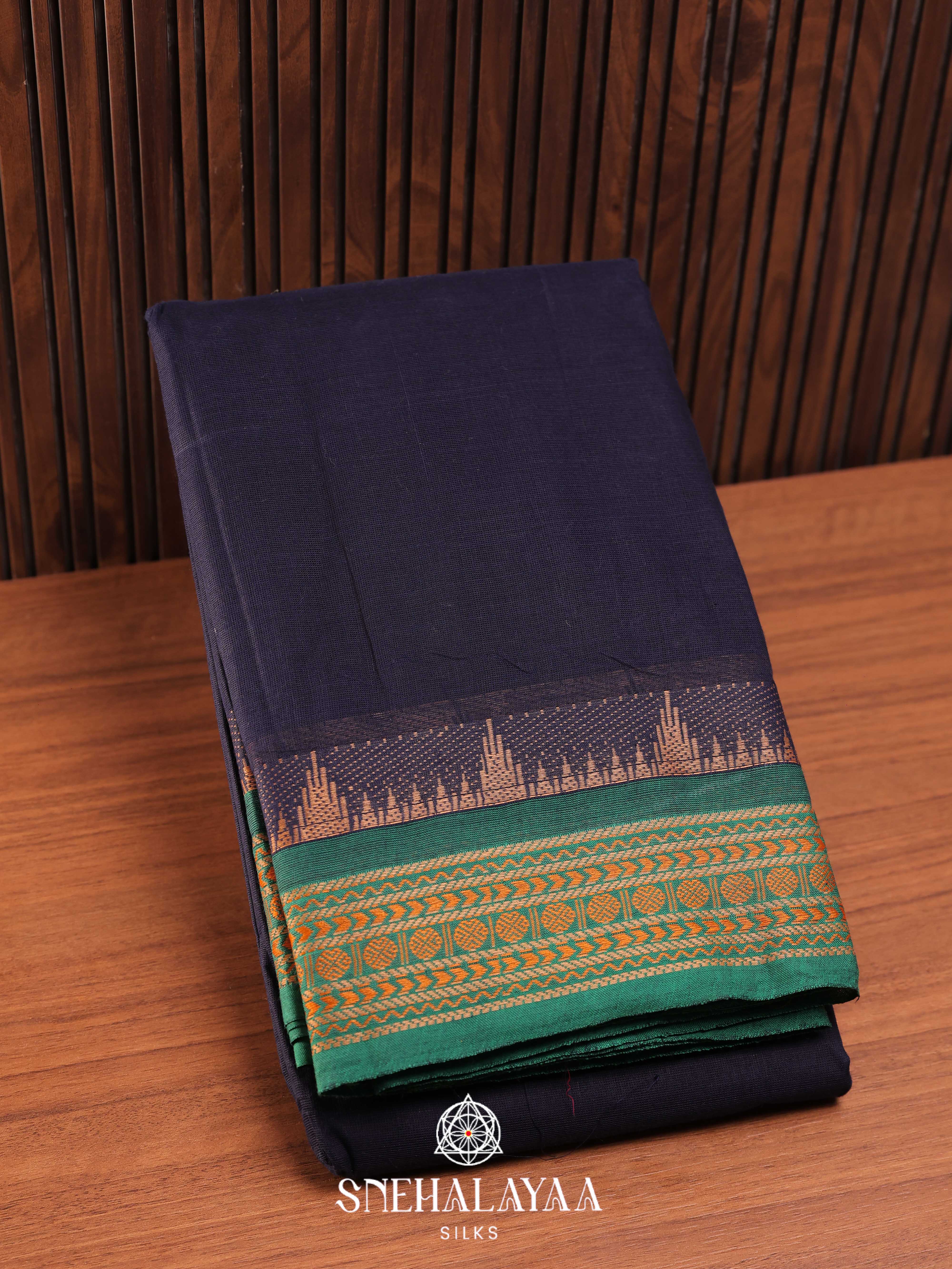 Orange Chettinad Cotton Saree