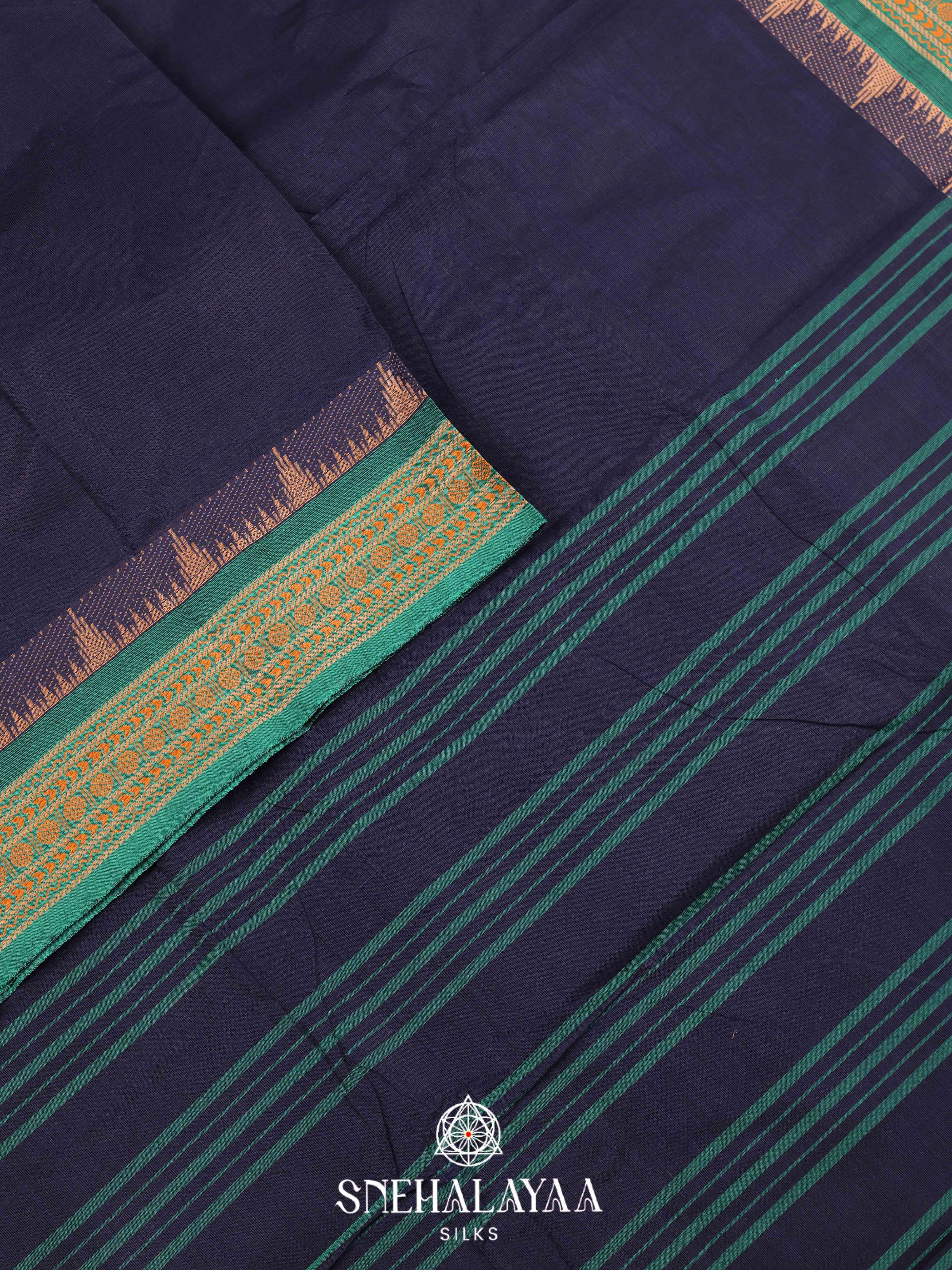 Orange Chettinad Cotton Saree