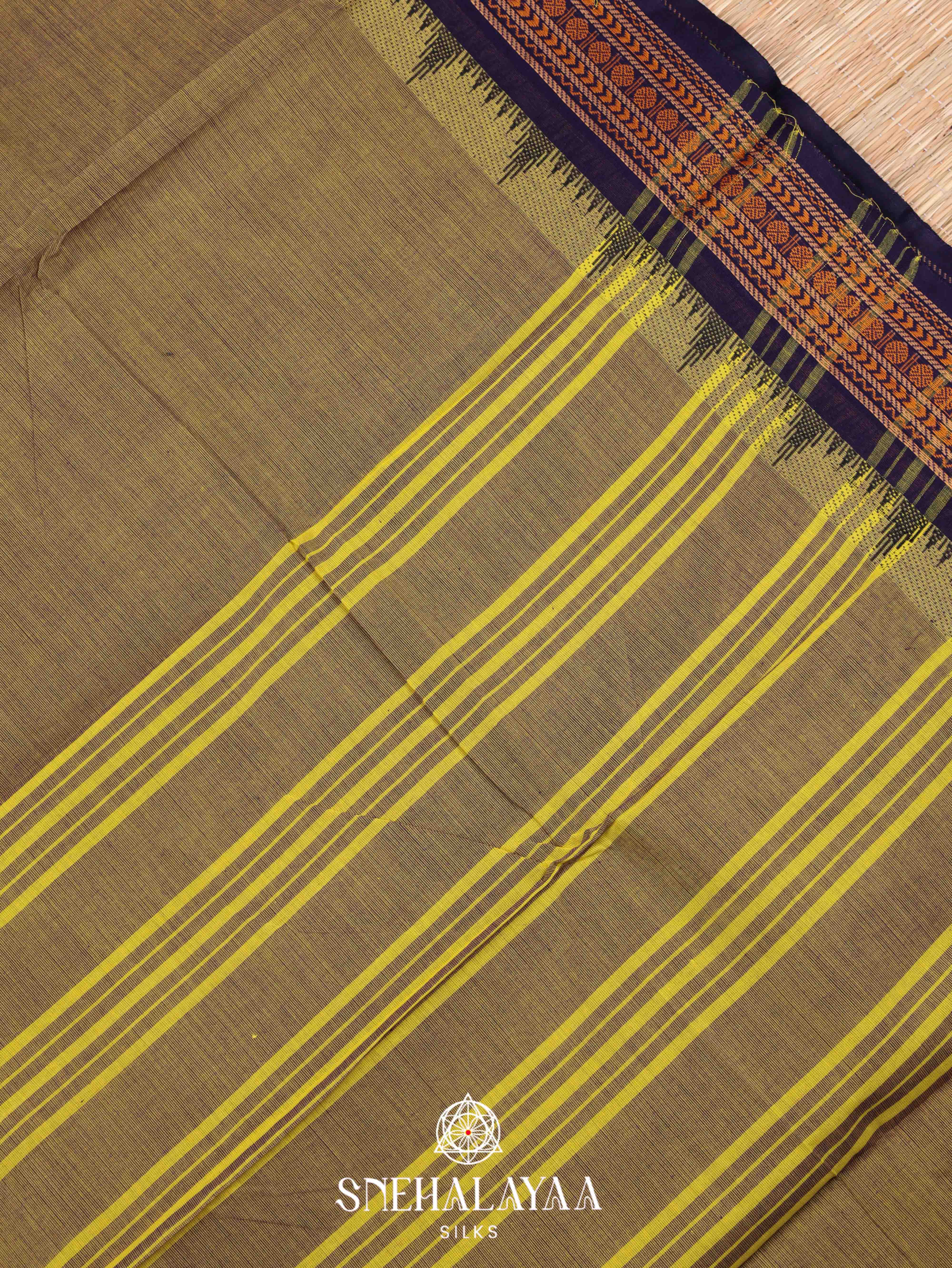 Orange Chettinad Cotton Saree