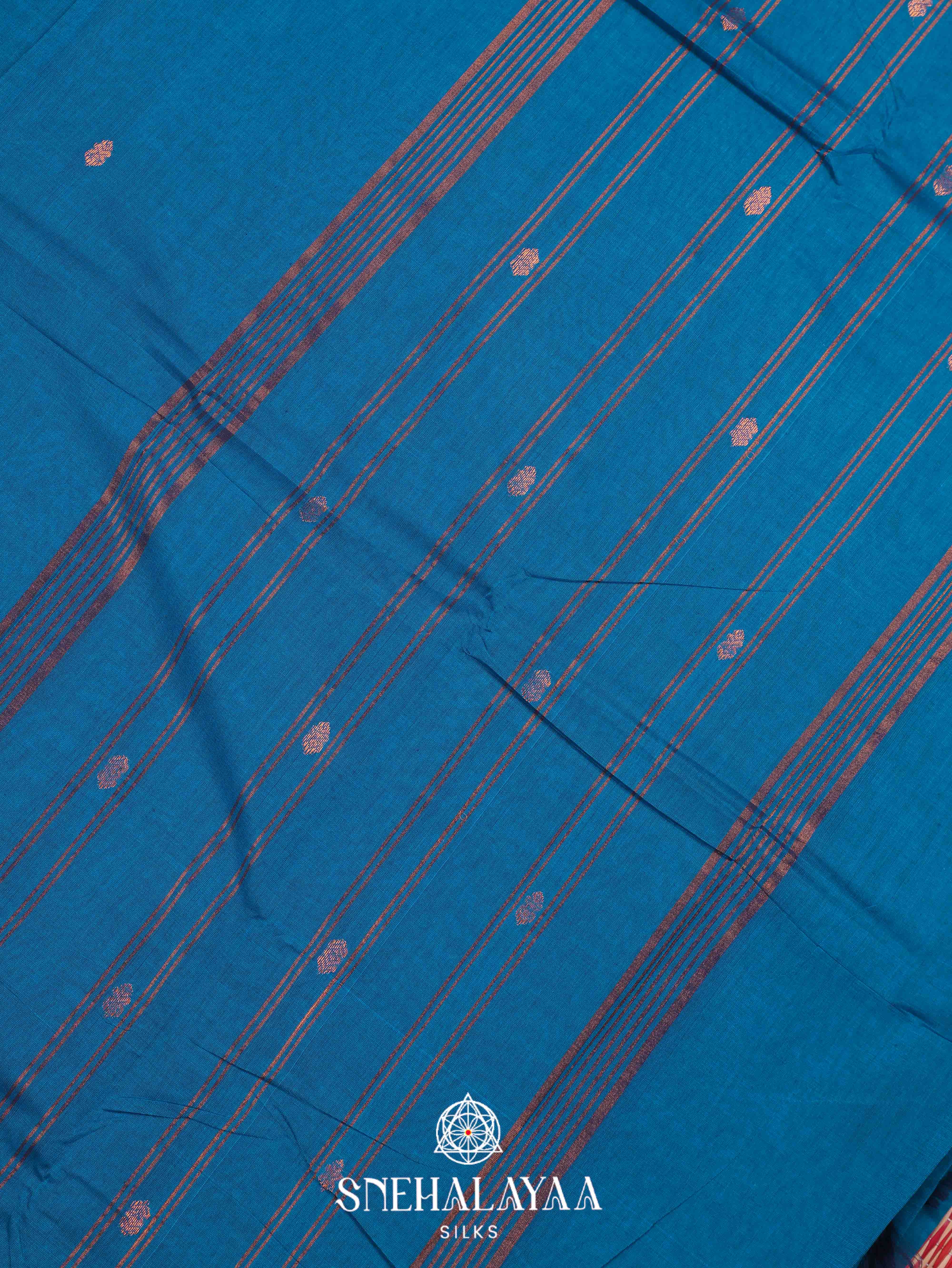 Blue Kanchi Cotton Saree