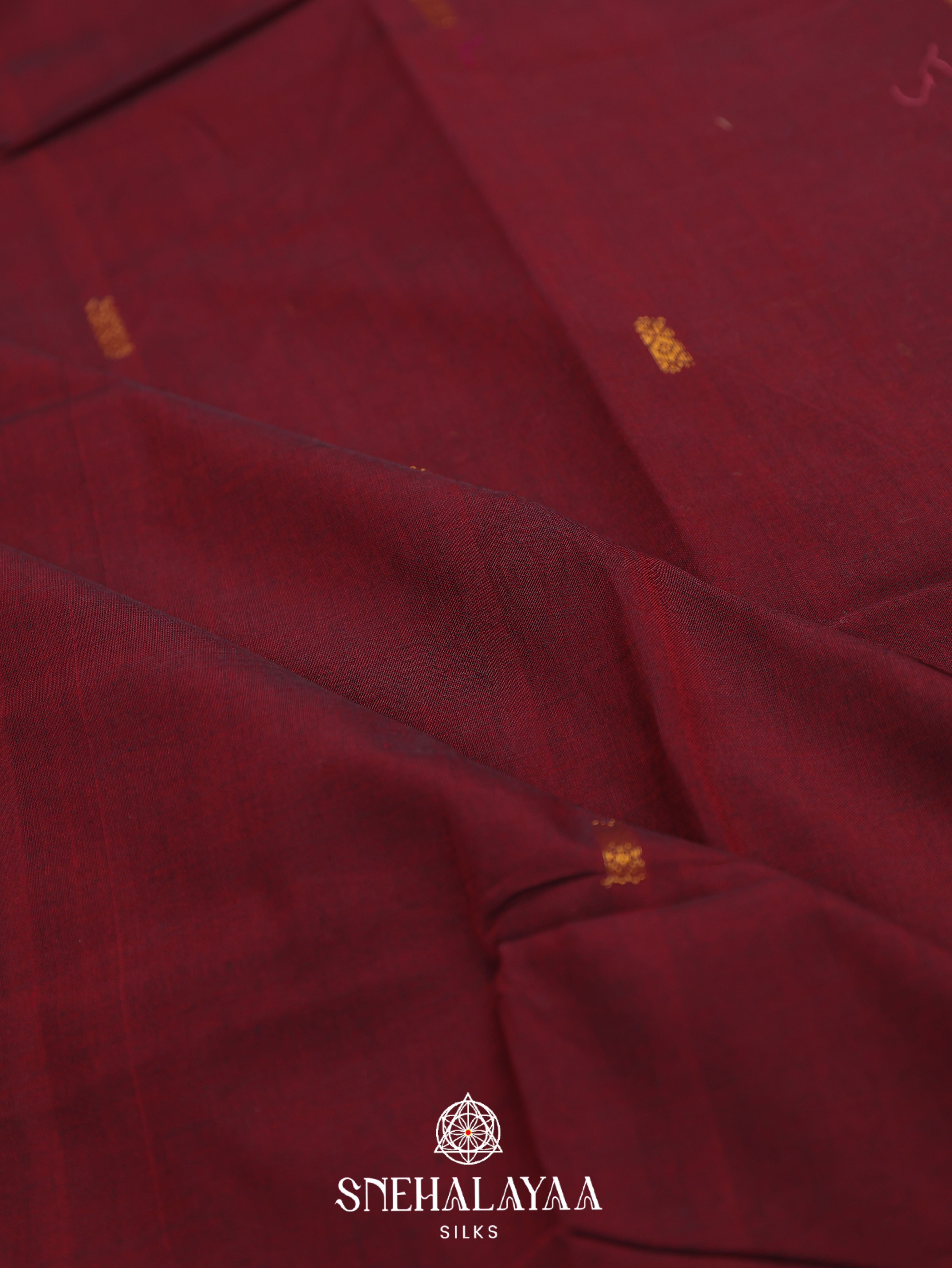 Maroon Kanchi Cotton Saree