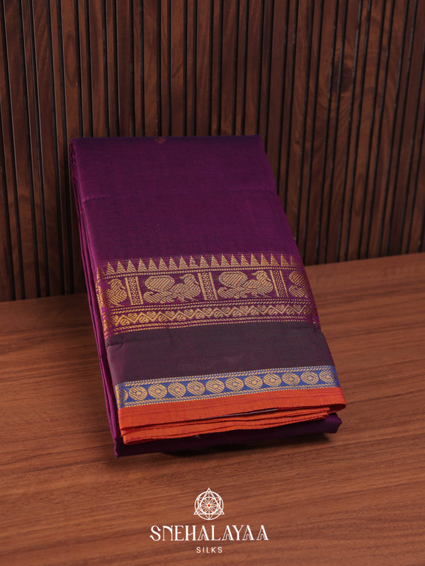 Purple Kanchi Cotton Saree