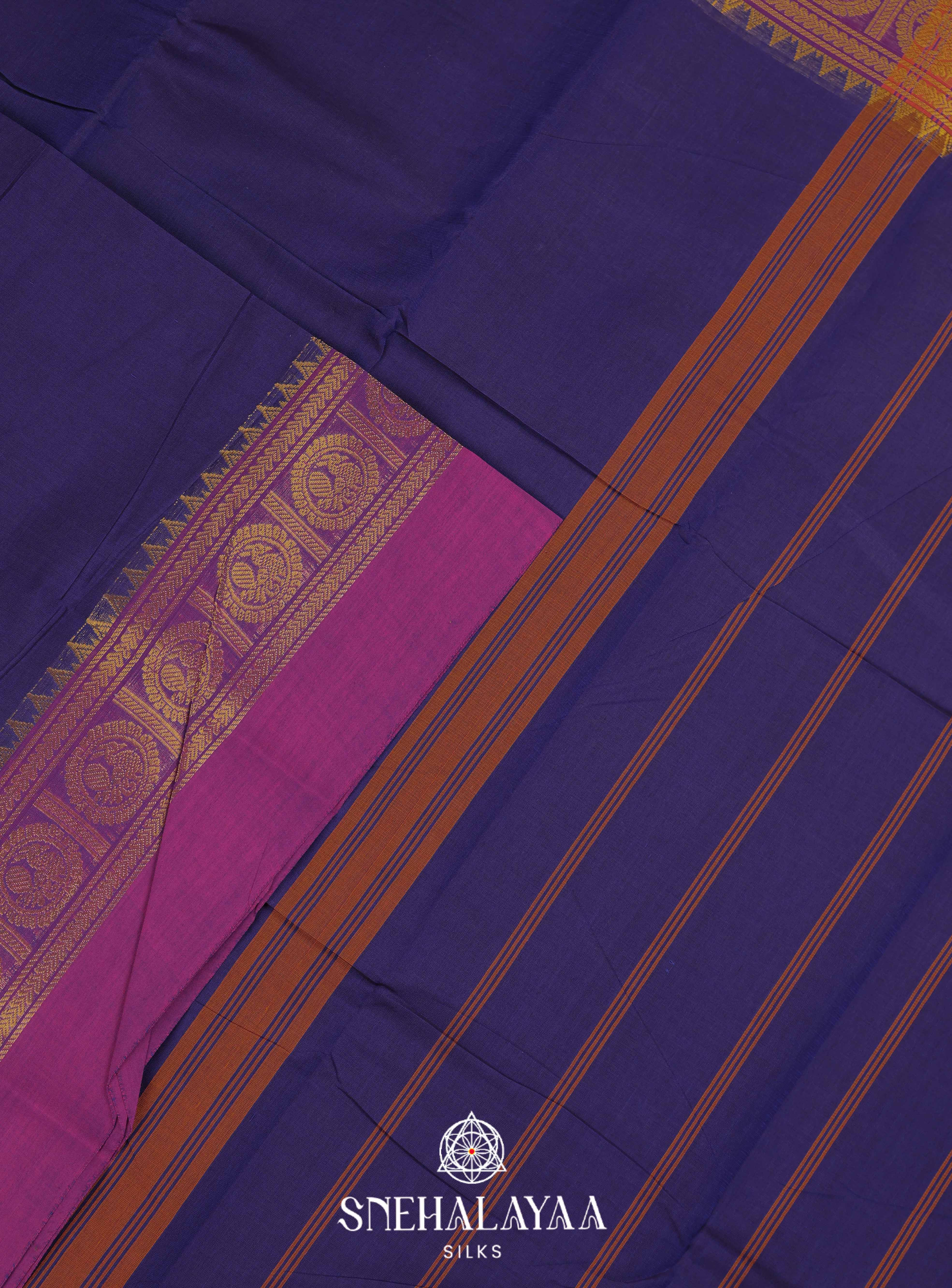 Blue Kanchi Cotton Saree