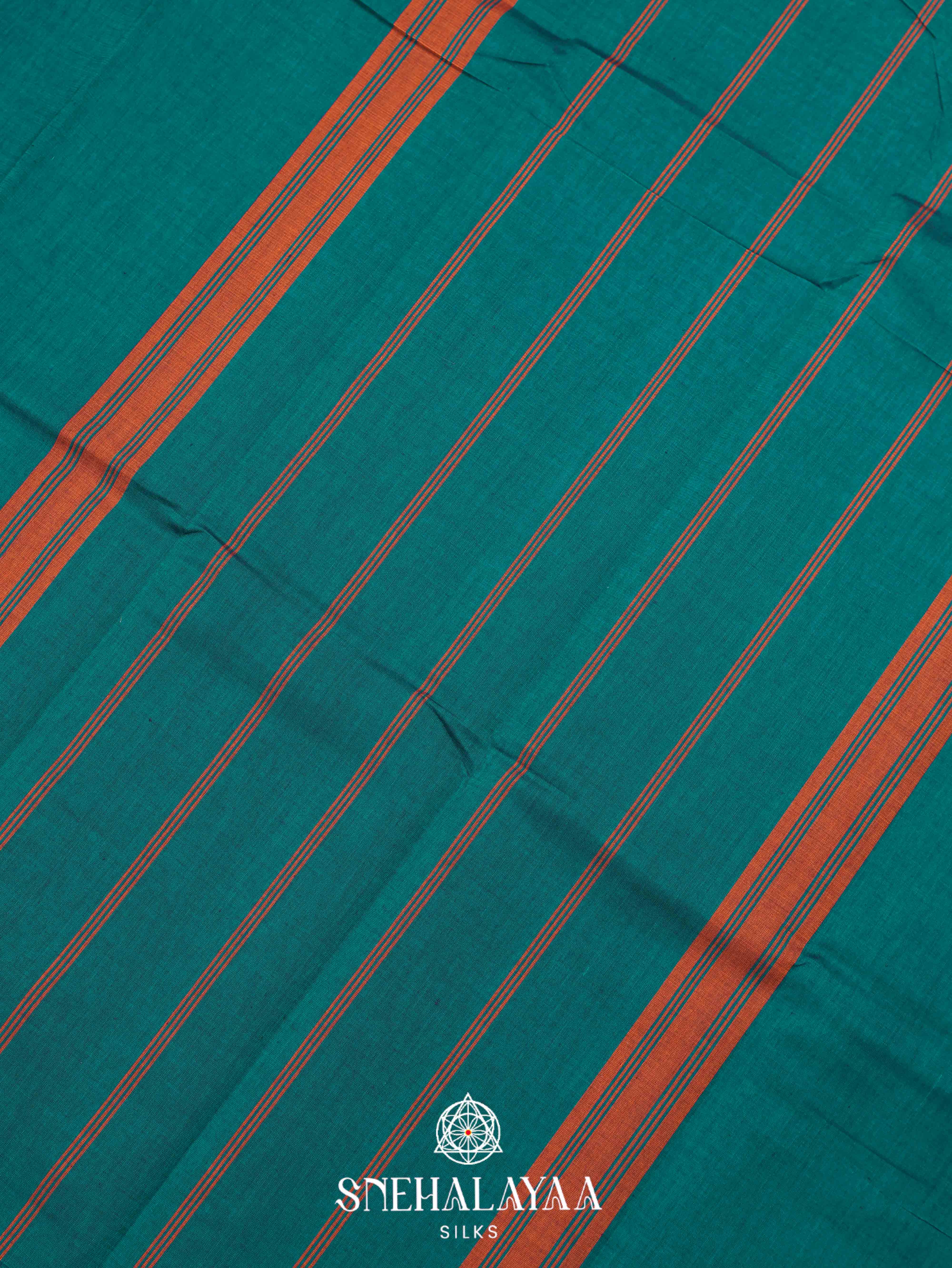 Teal Green Kanchi Cotton Saree