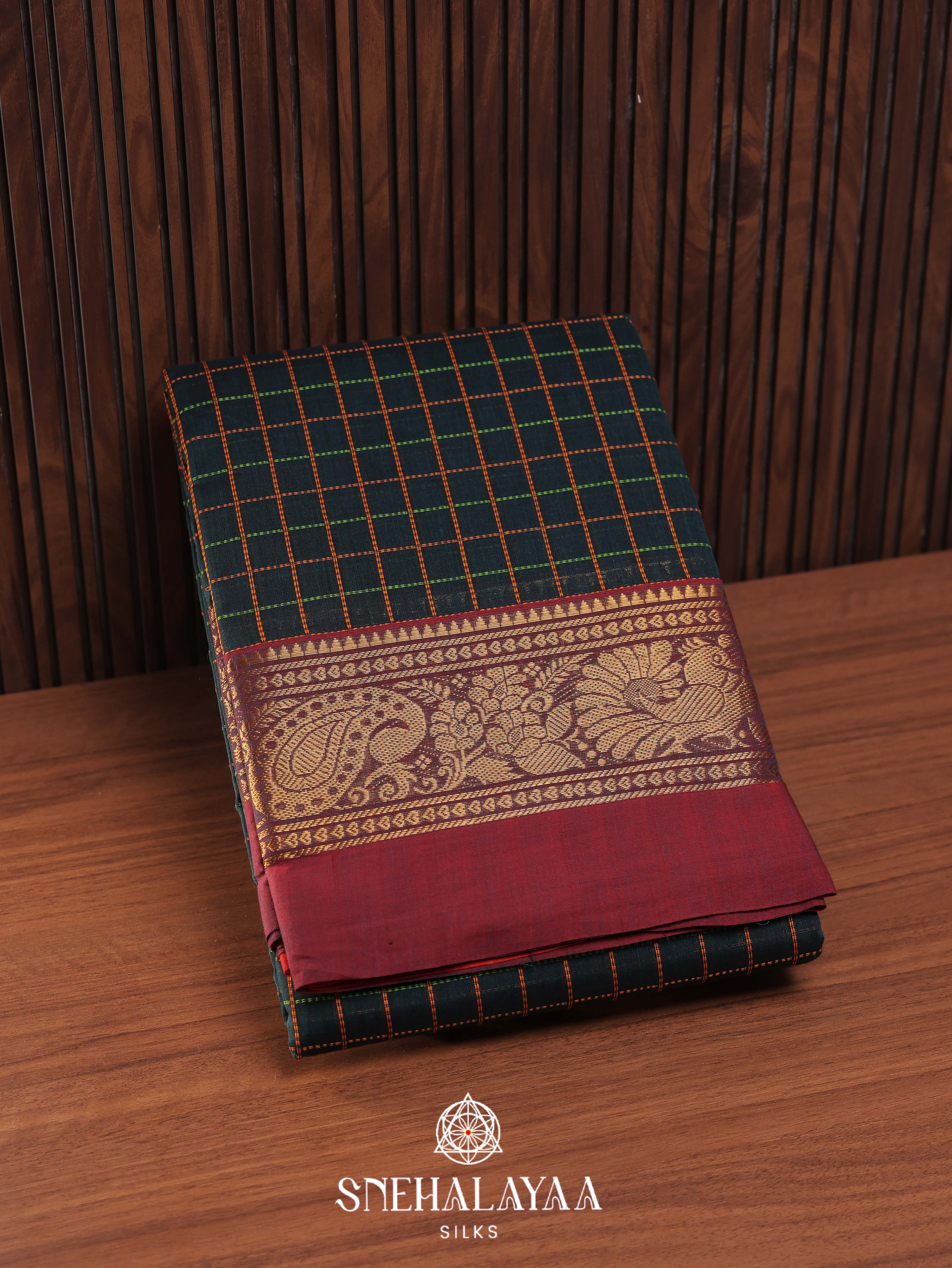 Green Kanchi Cotton Saree