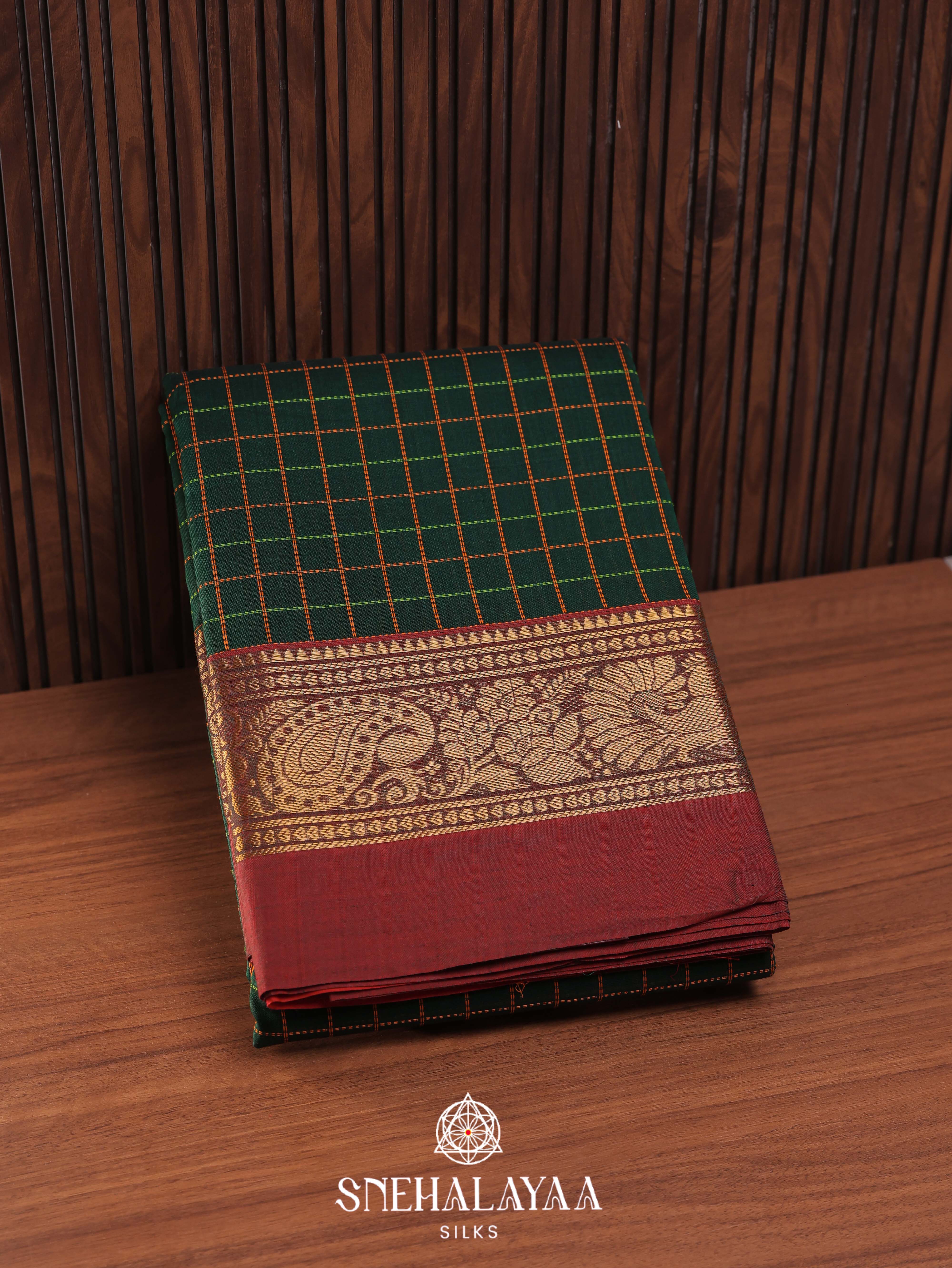 Green Kanchi Cotton Saree