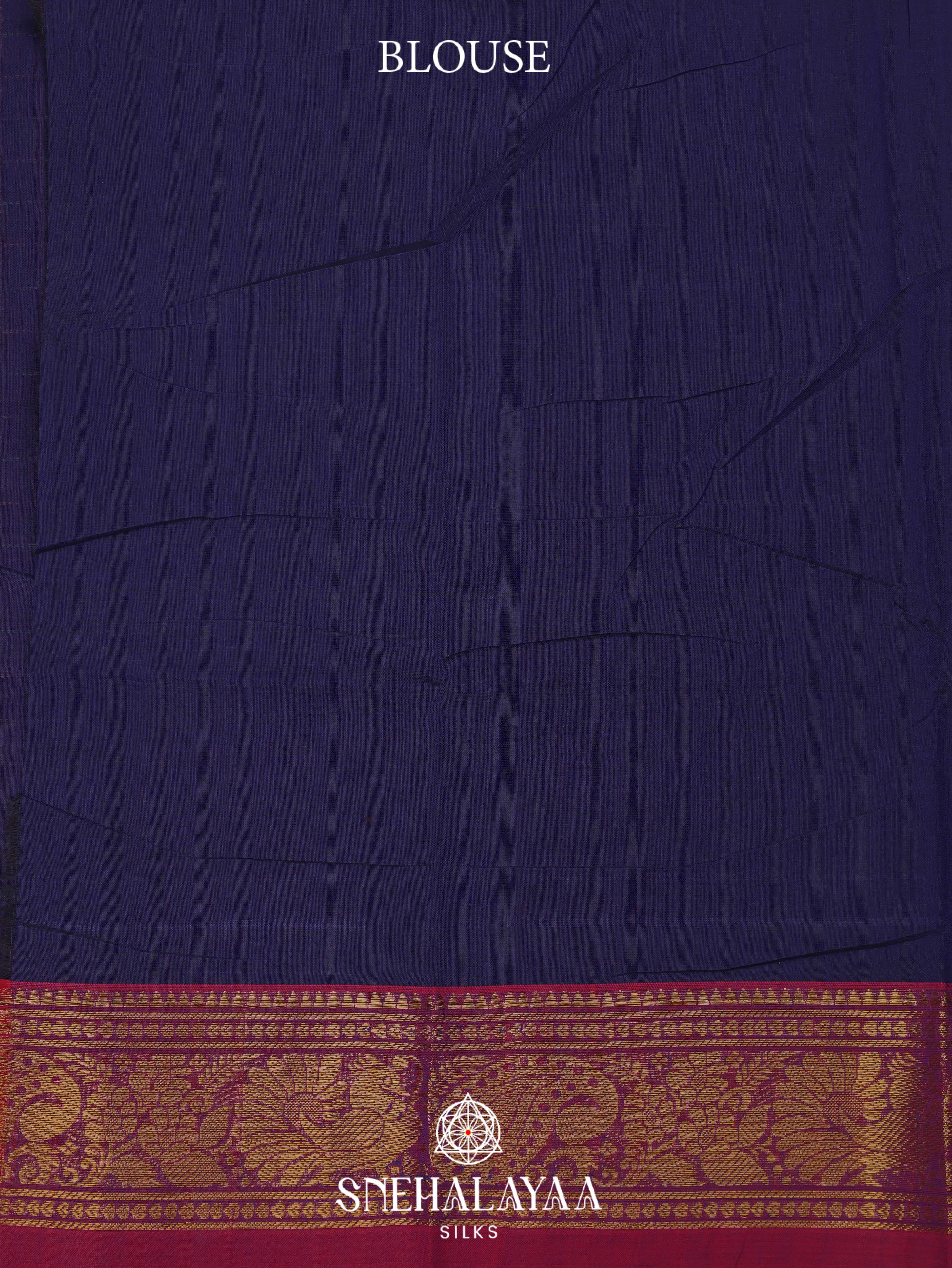 Maroon Kanchi Cotton Saree
