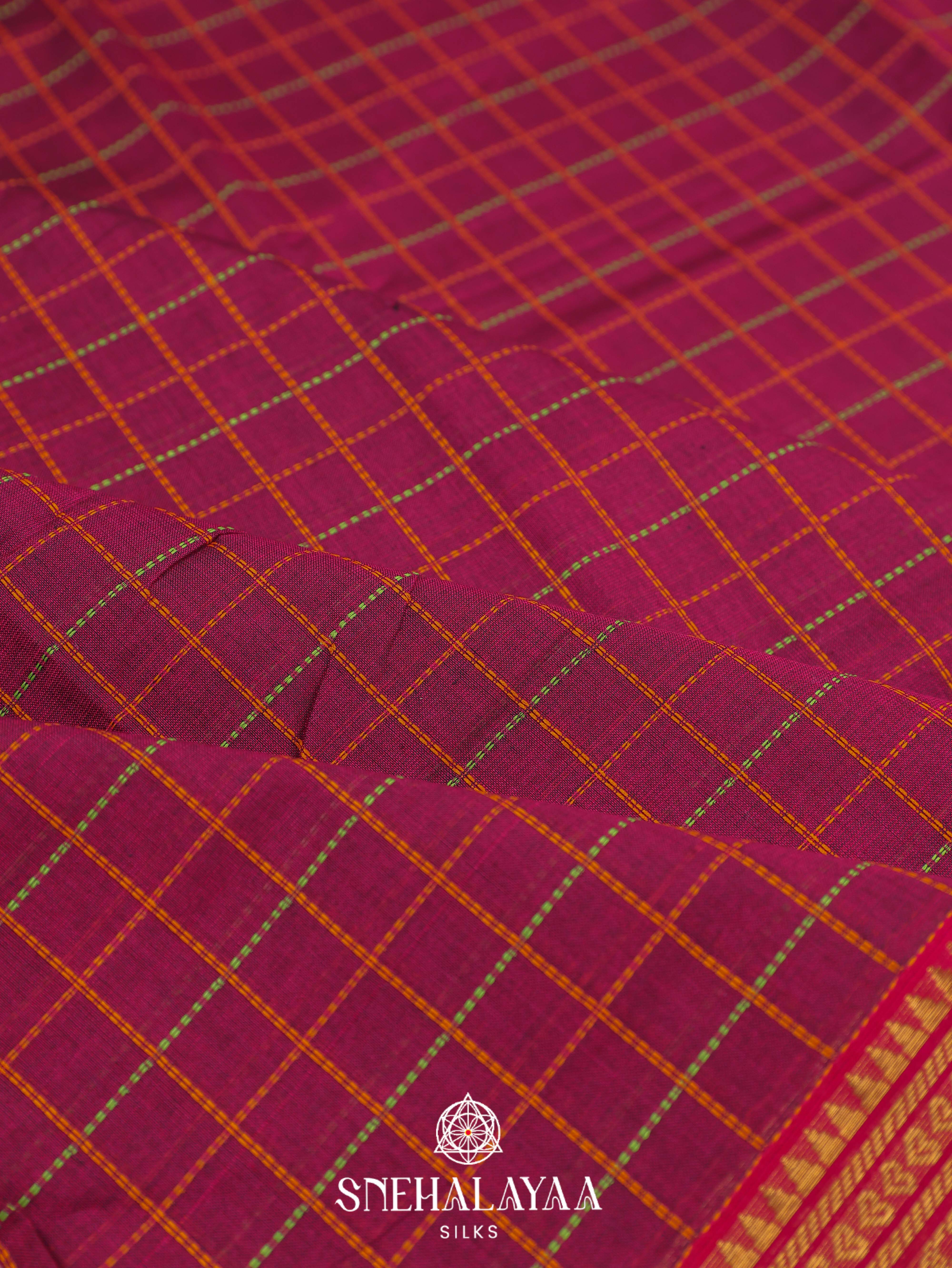 Purple Kanchi Cotton Saree