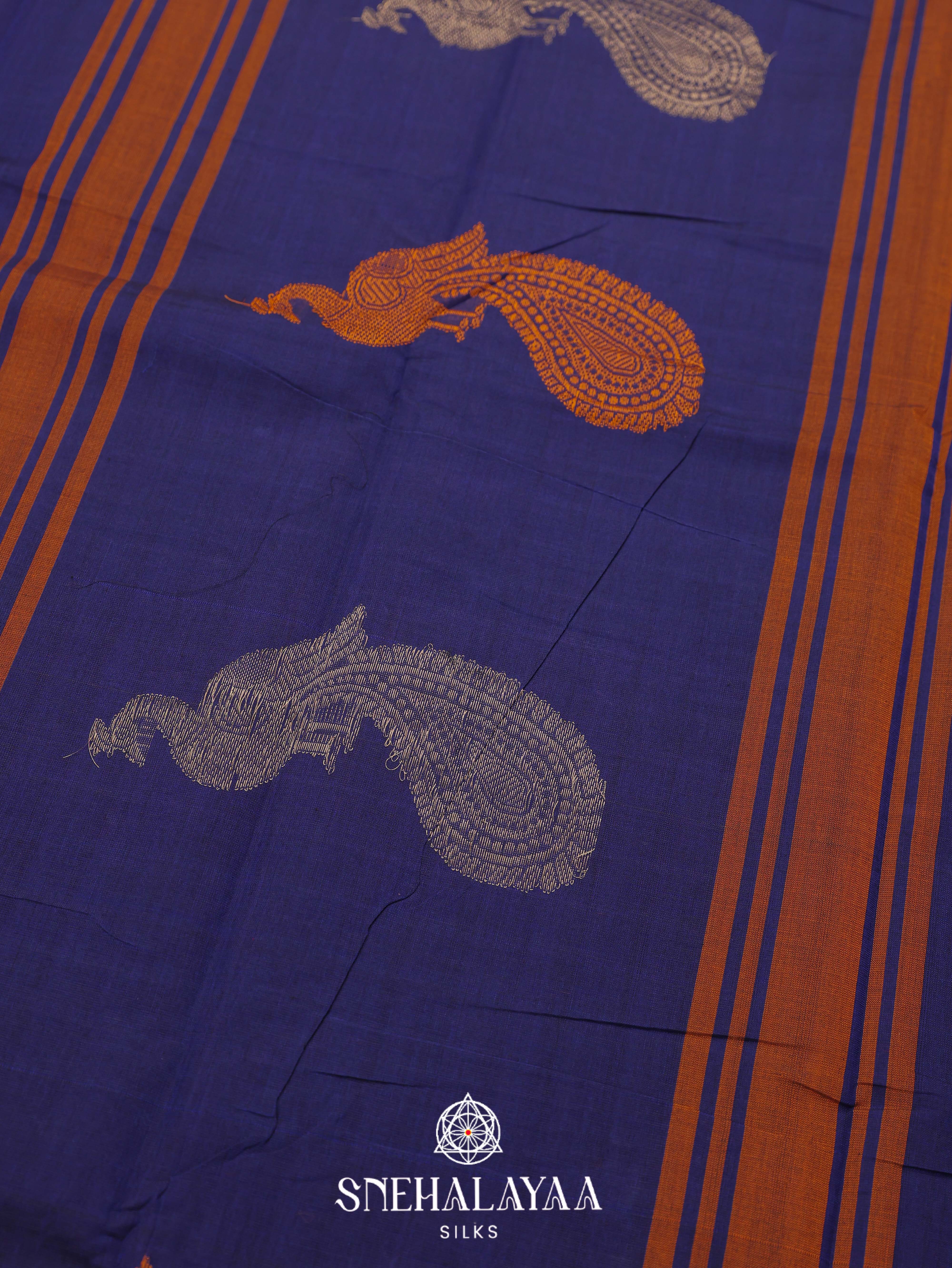 Purple Kanchi Cotton Saree