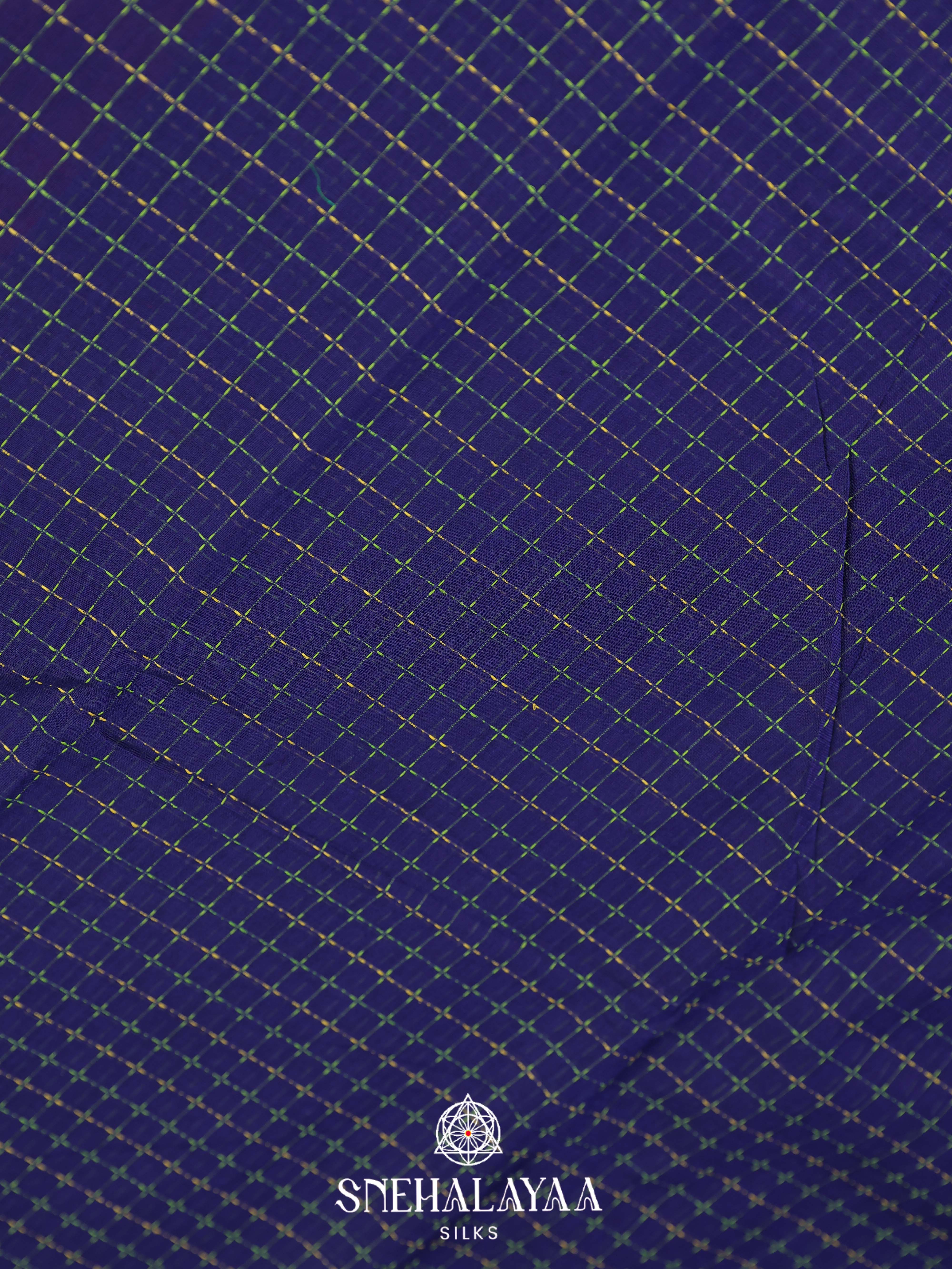 Blue Kanchi Cotton Saree
