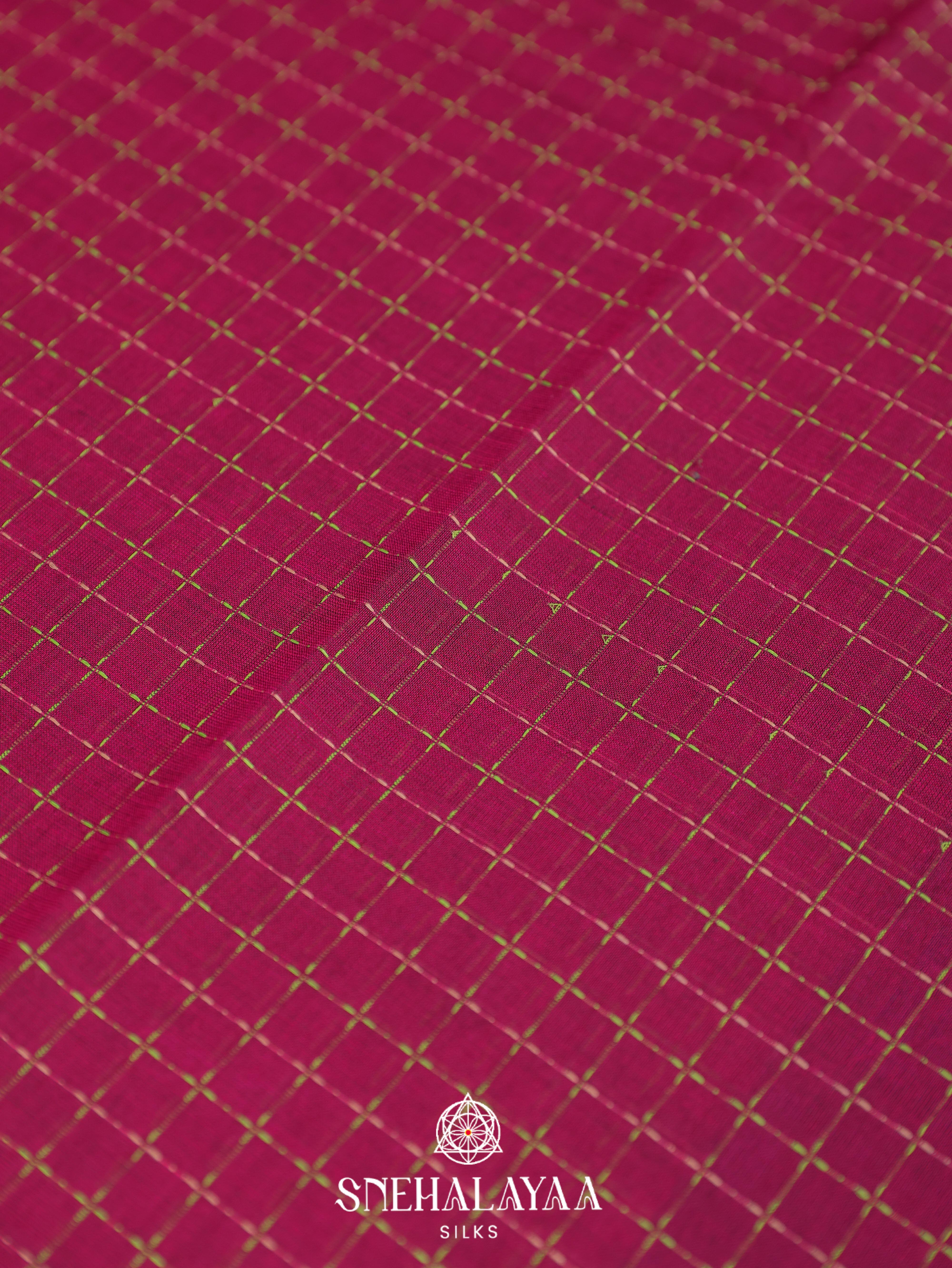 Maroon Kanchi Cotton Saree
