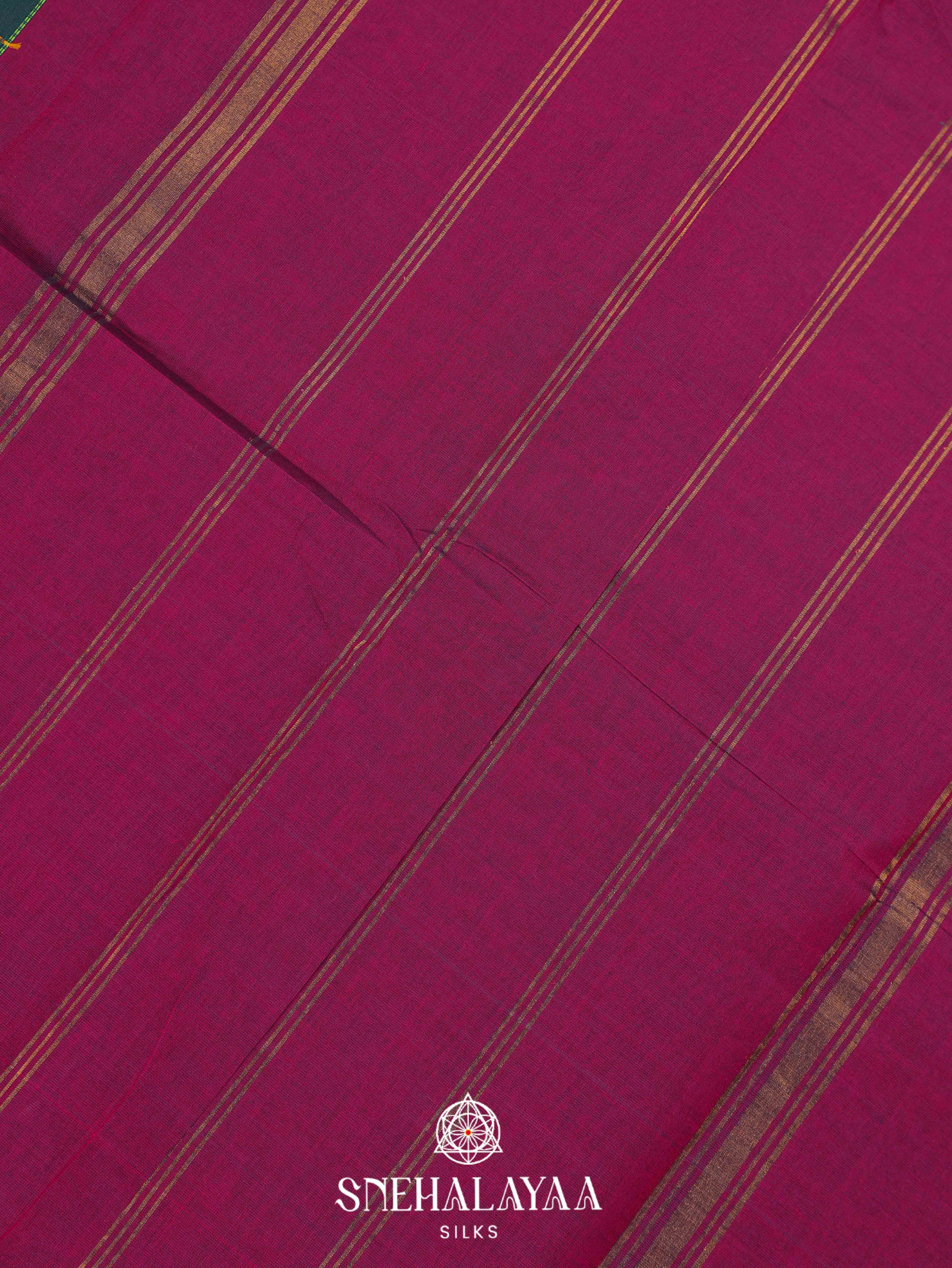 Blue Kanchi Cotton Saree