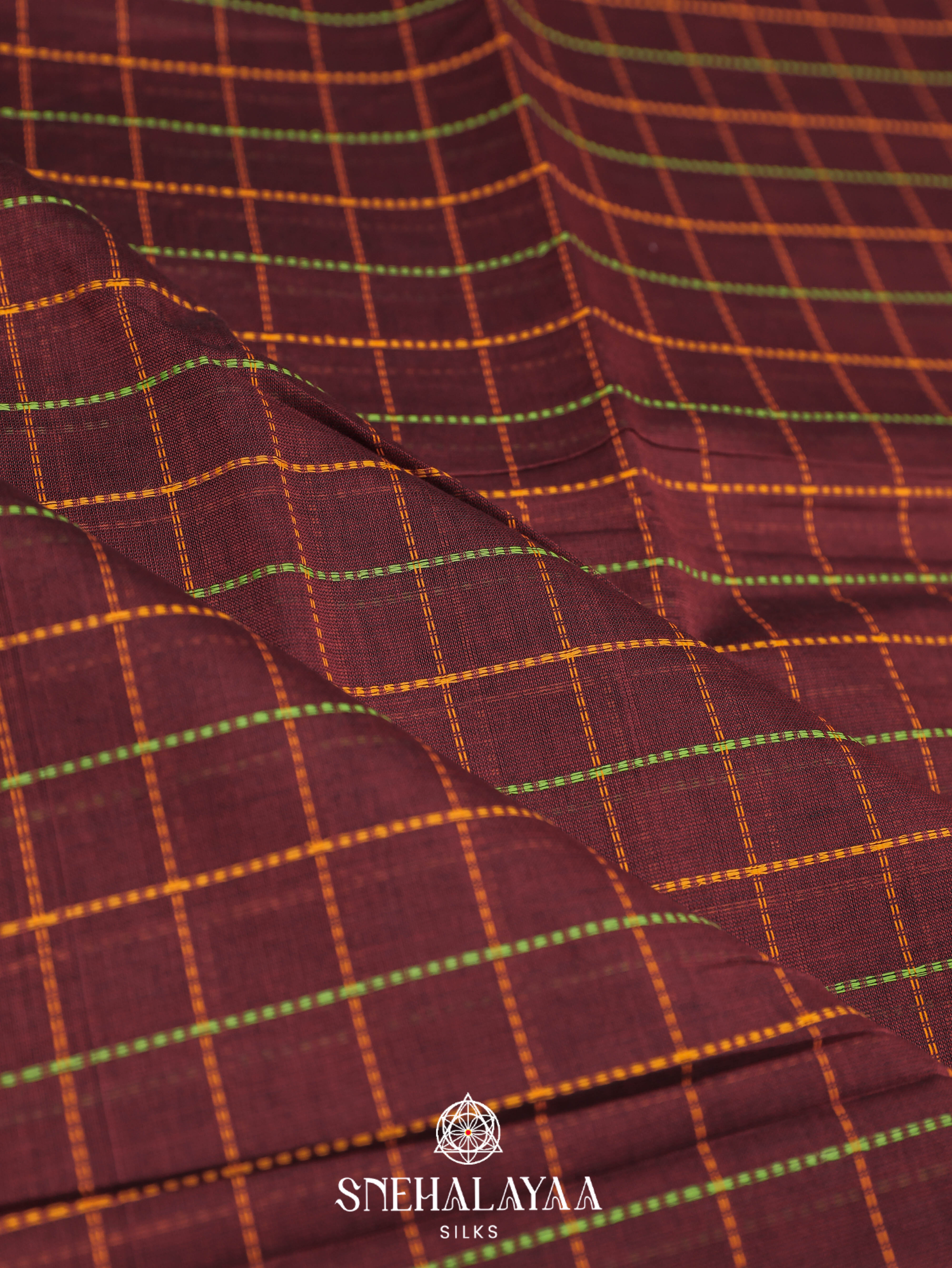 Brown Kanchi Cotton Saree