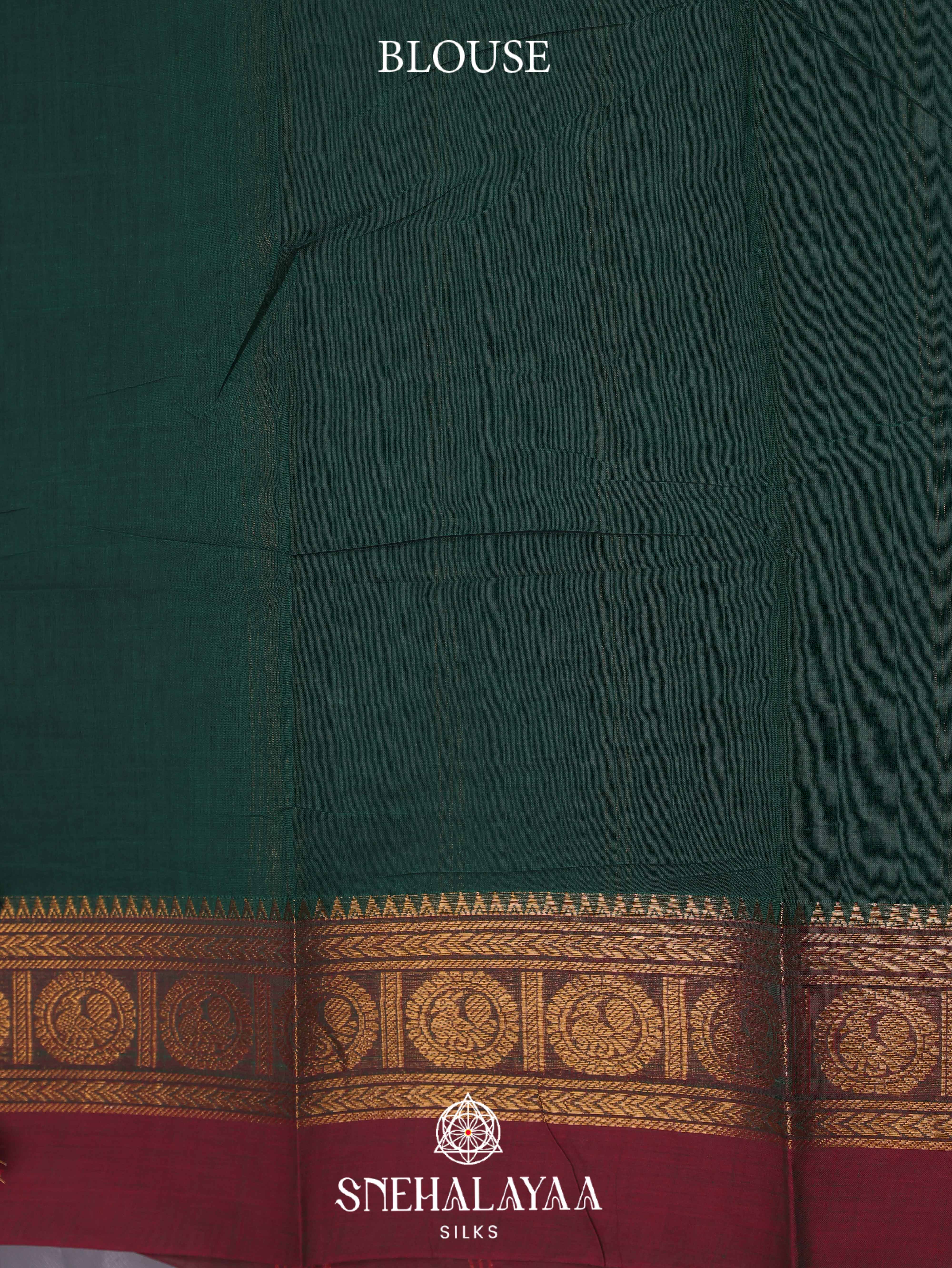 Maroon Kanchi Cotton Saree