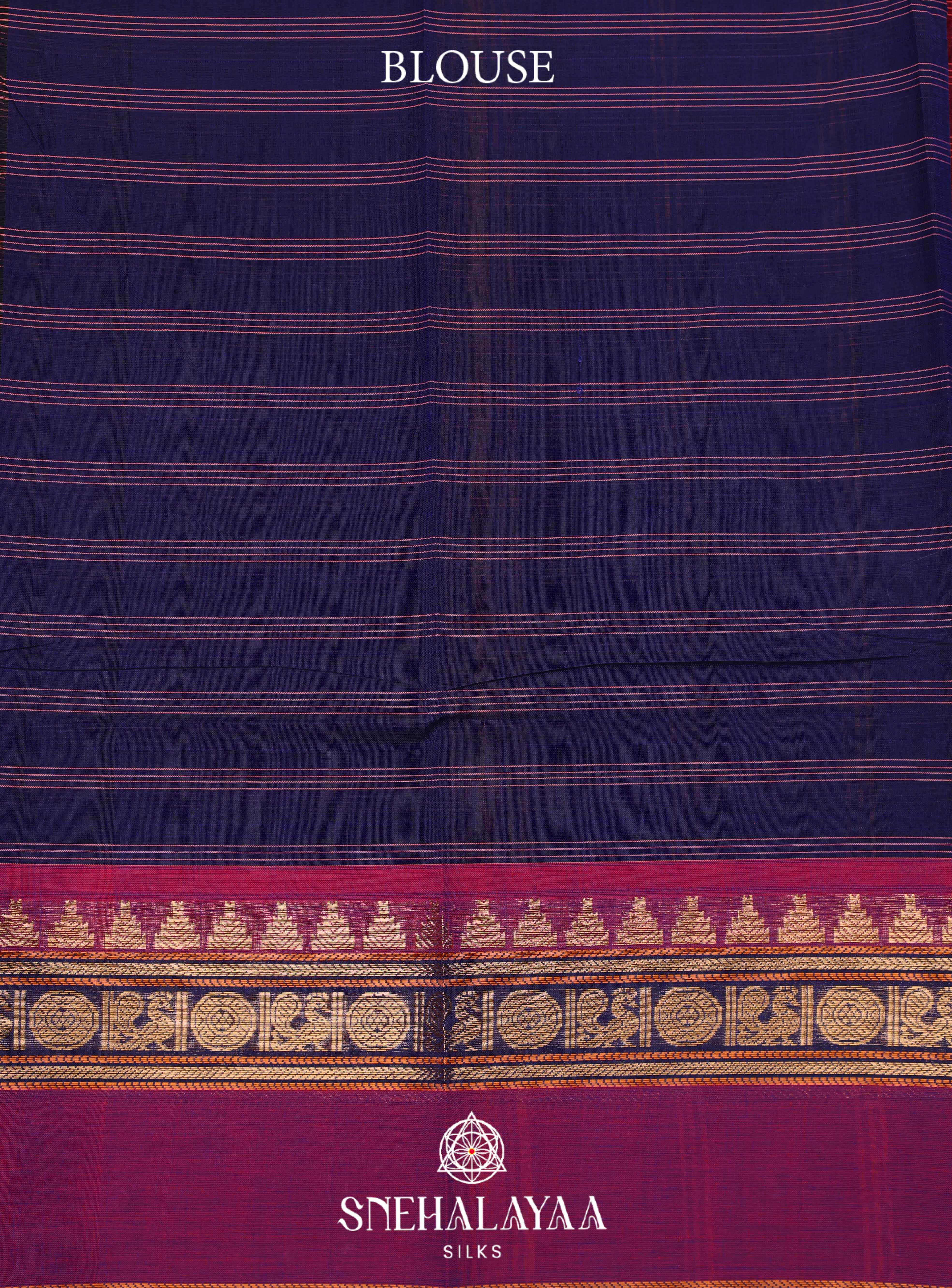 Maroon Kanchi Cotton Saree