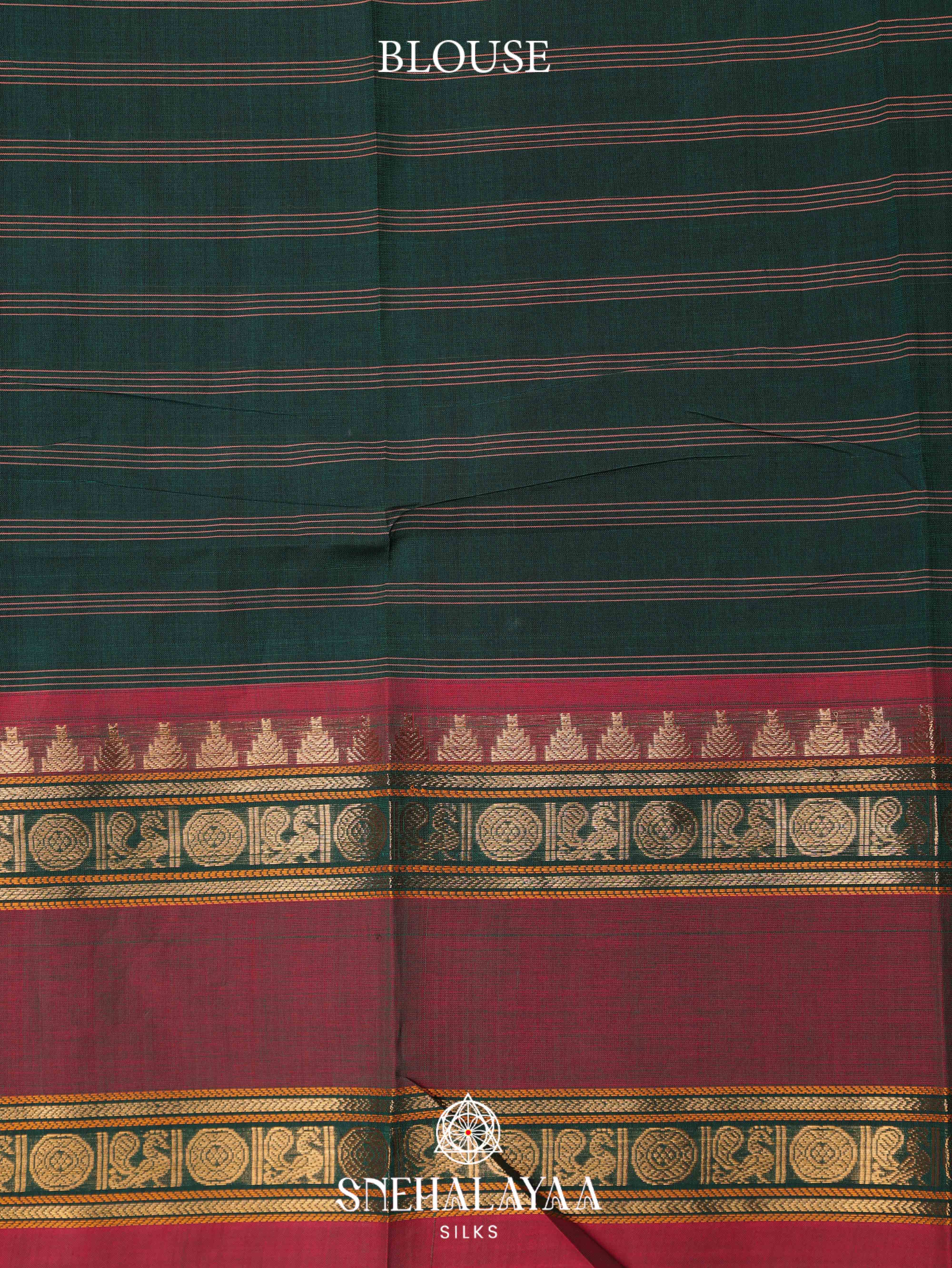 Blue Kanchi Cotton Saree