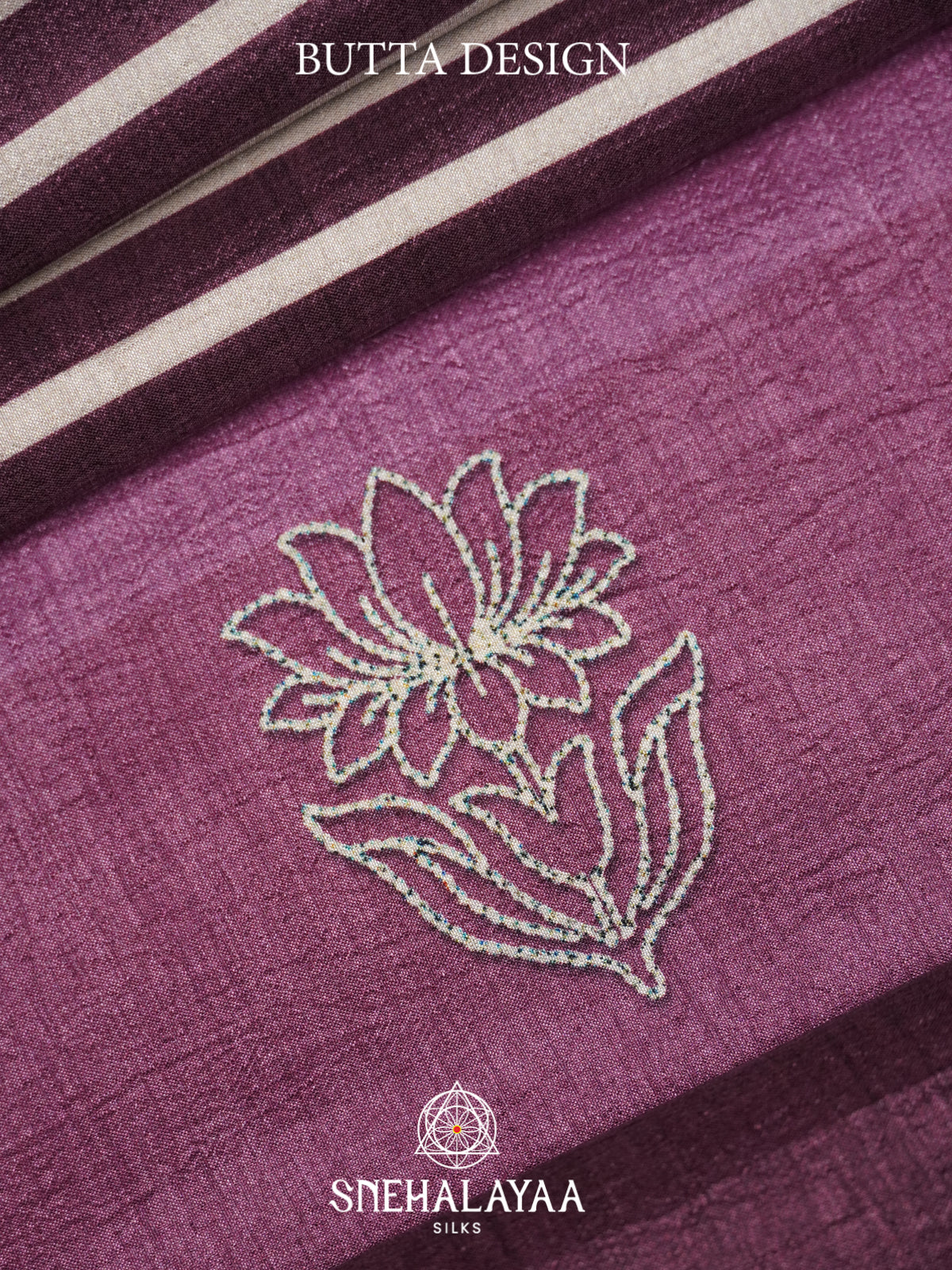Wine Tussar saree