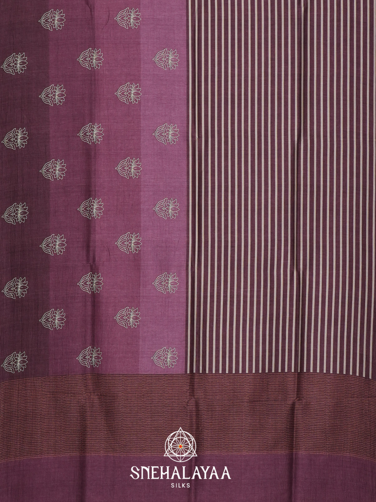 Wine Tussar saree