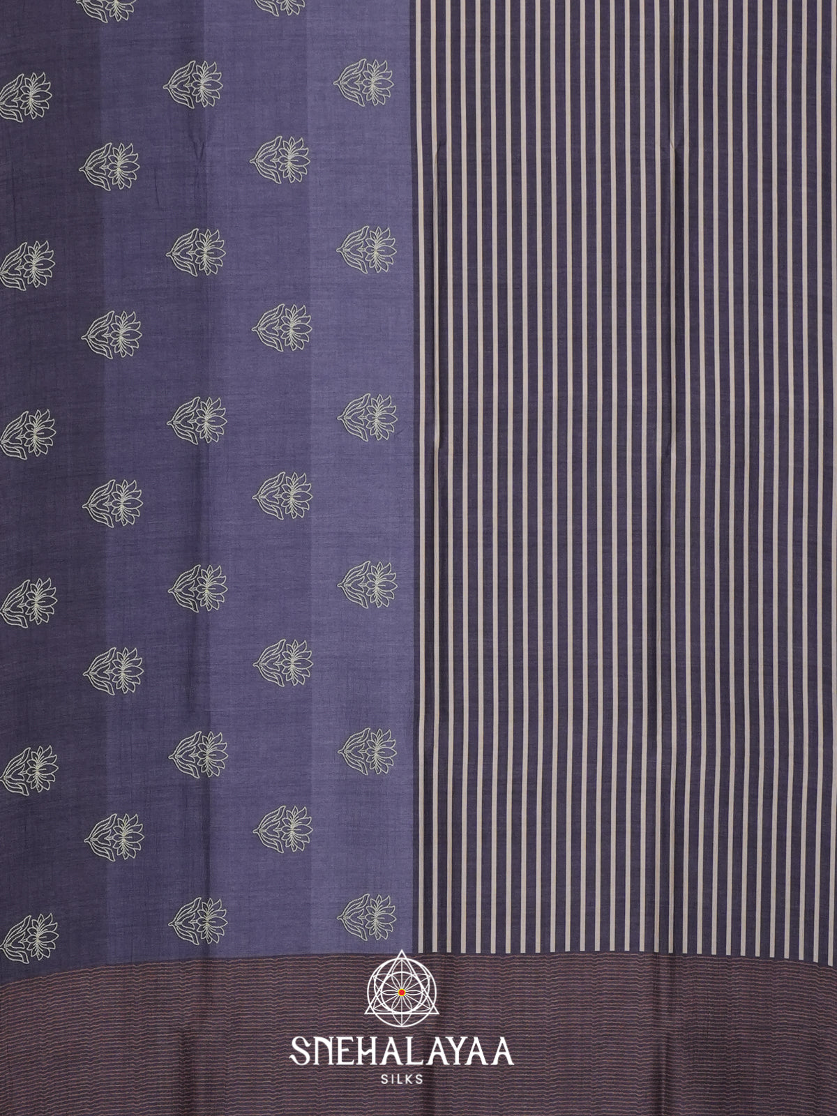 Blue Tussar saree