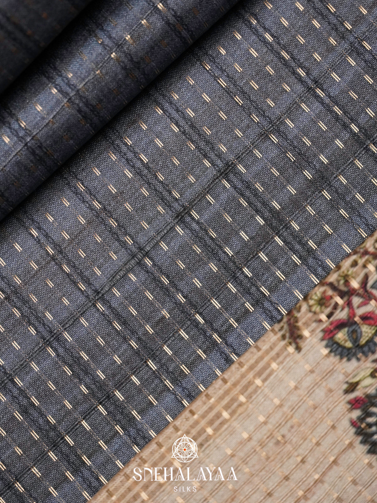 Grey Tussar Saree