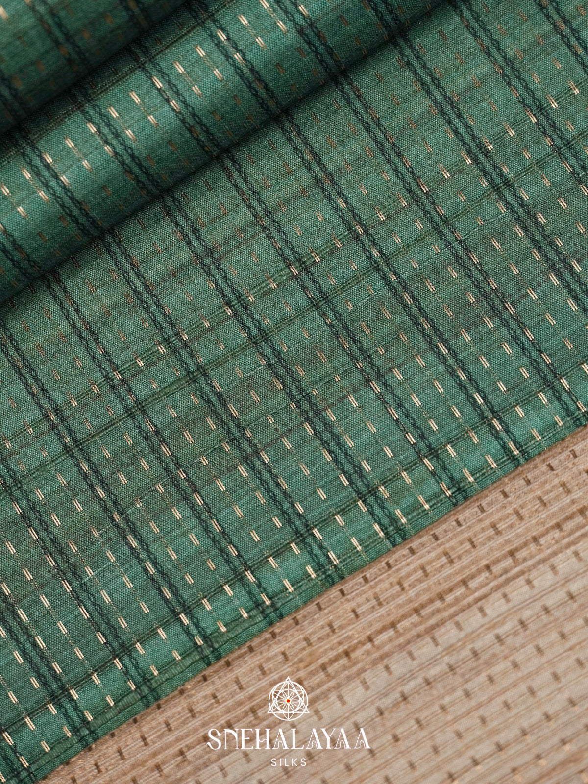 Green Tussar Saree