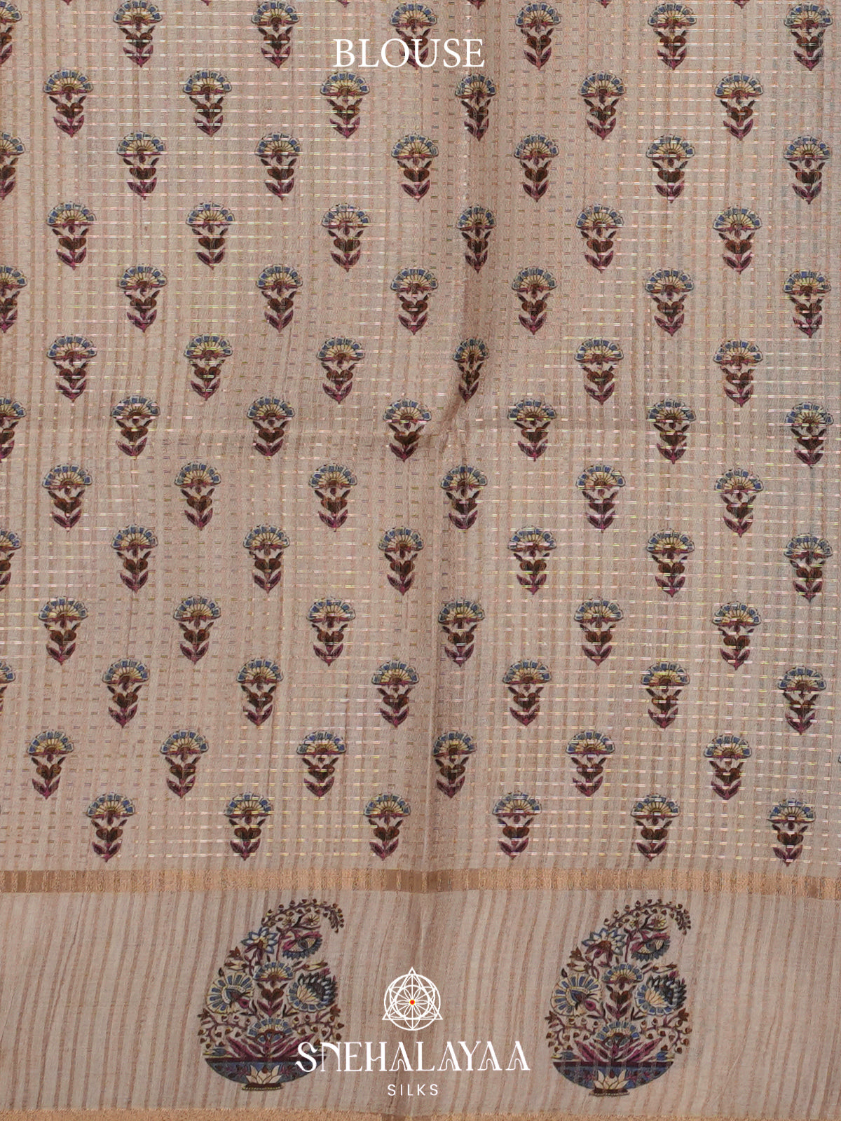 Blue Tussar Saree