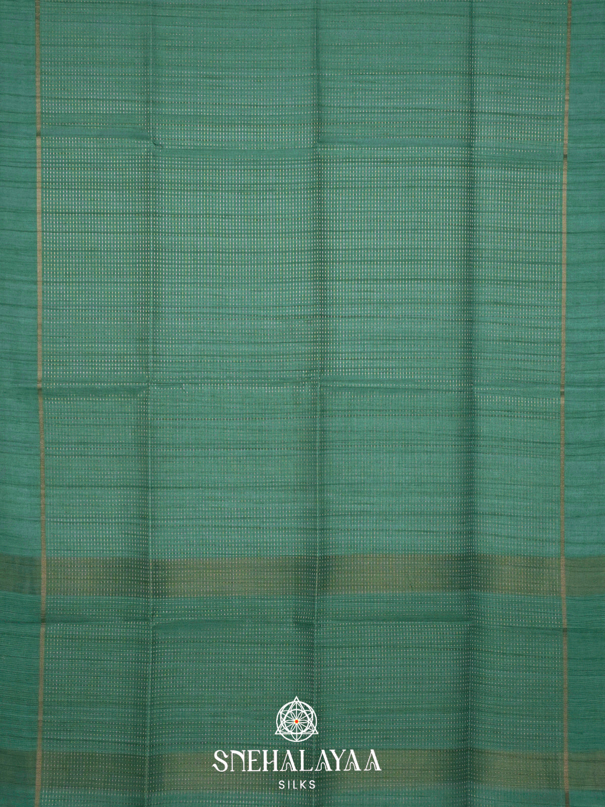 Teal Green Tussar Saree