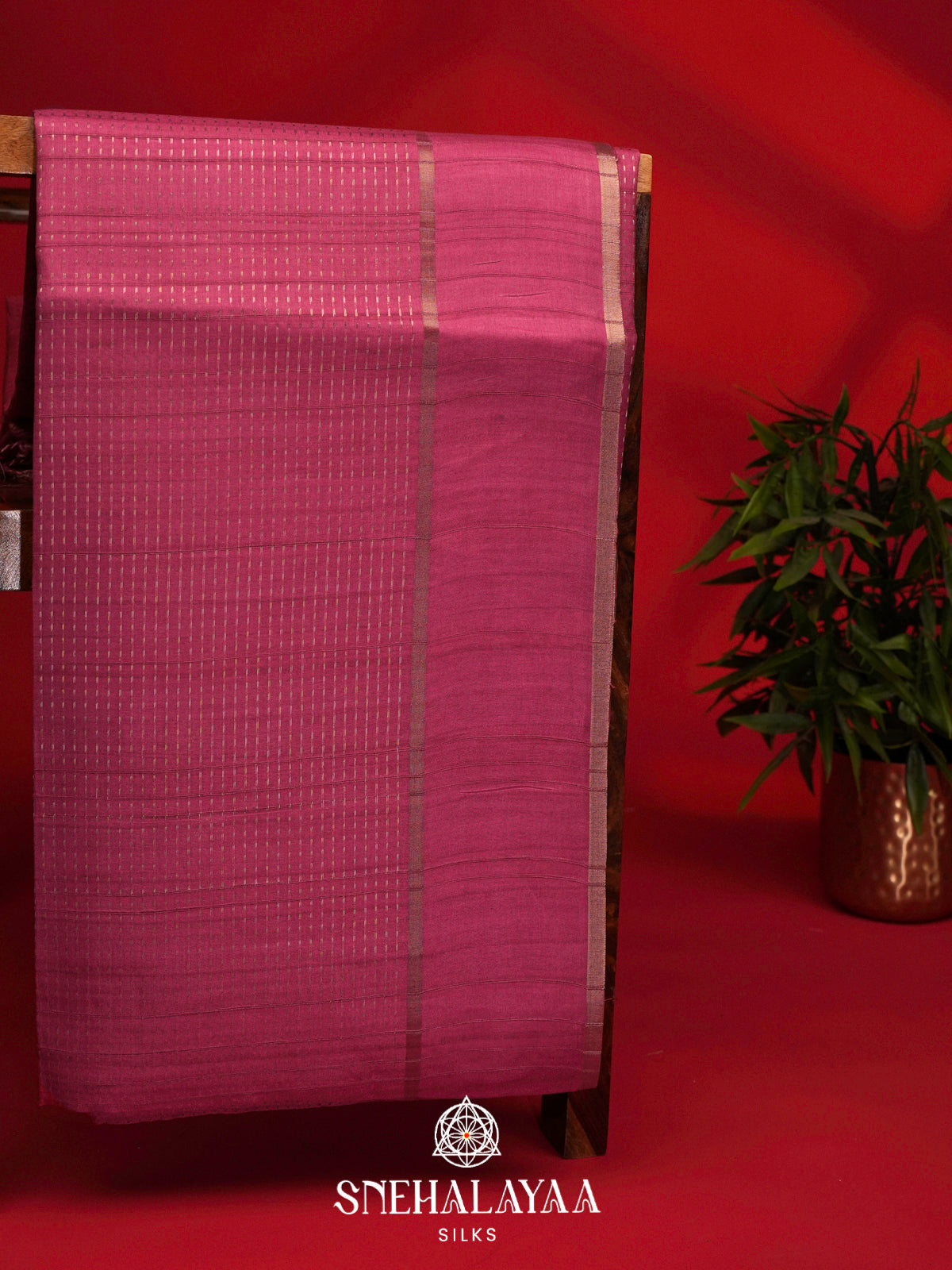 Pink Tussar Saree