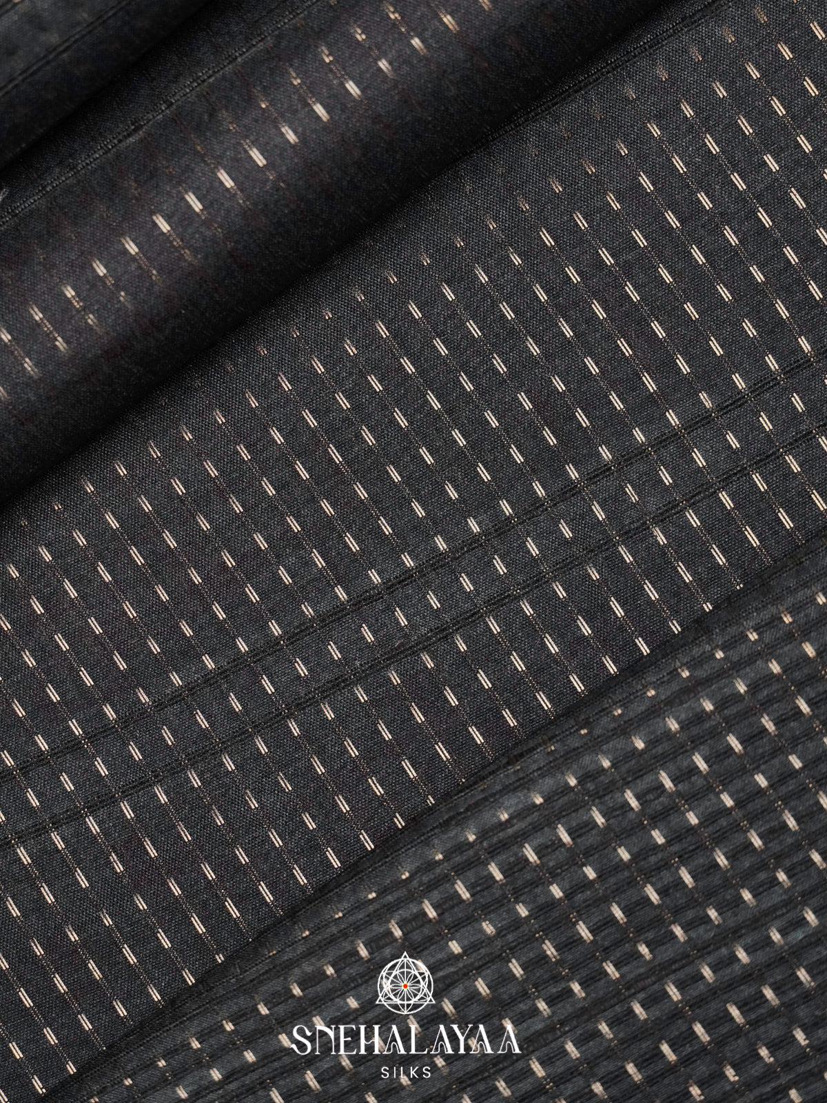 Charcol Black Tussar Saree