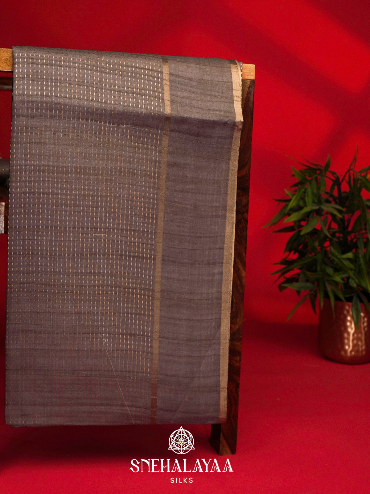 Brown Tussar Saree