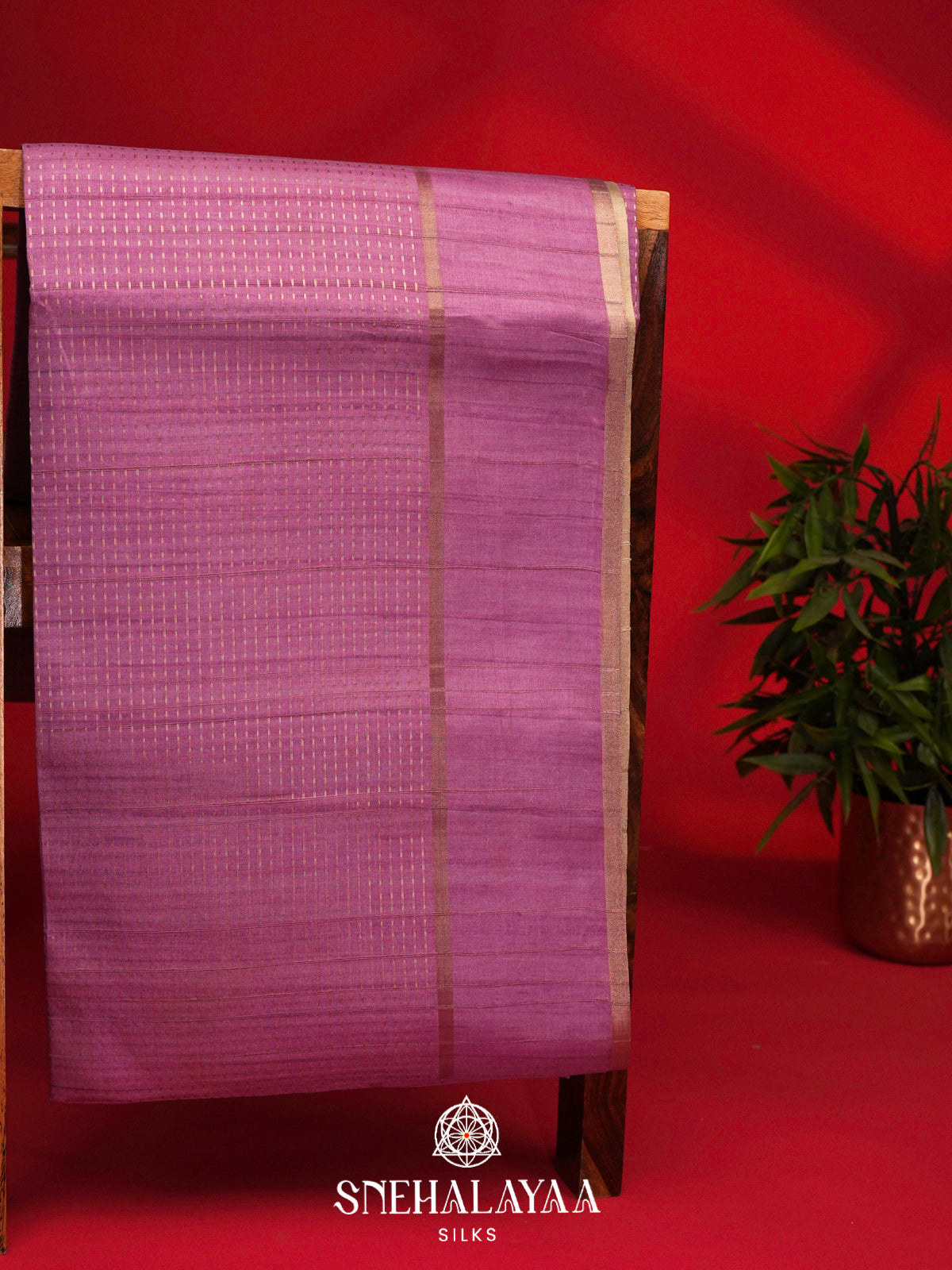 Pink Tussar Saree