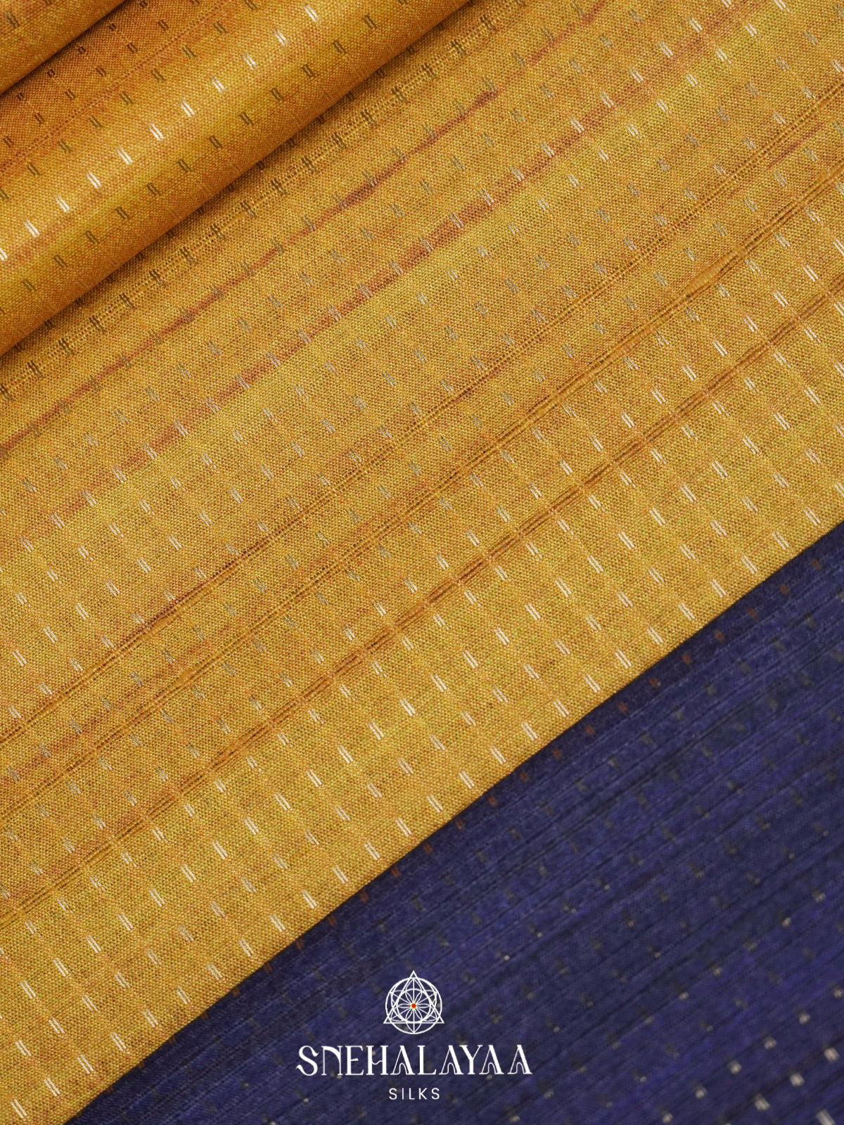 Mango Yellow Tussar Saree