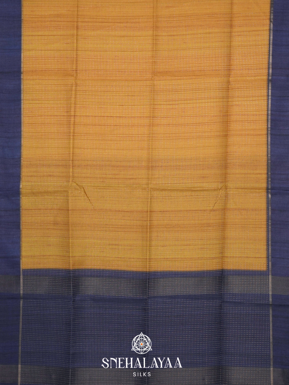 Mango Yellow Tussar Saree