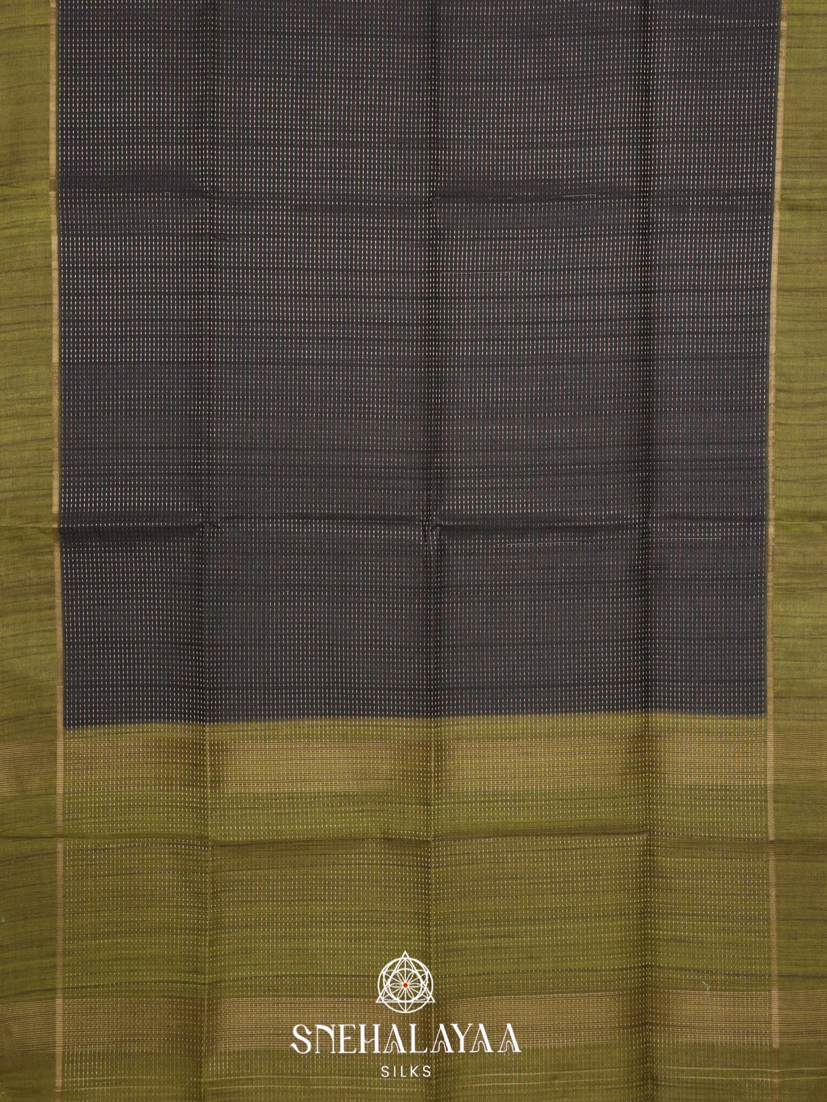 Black Tussar Saree