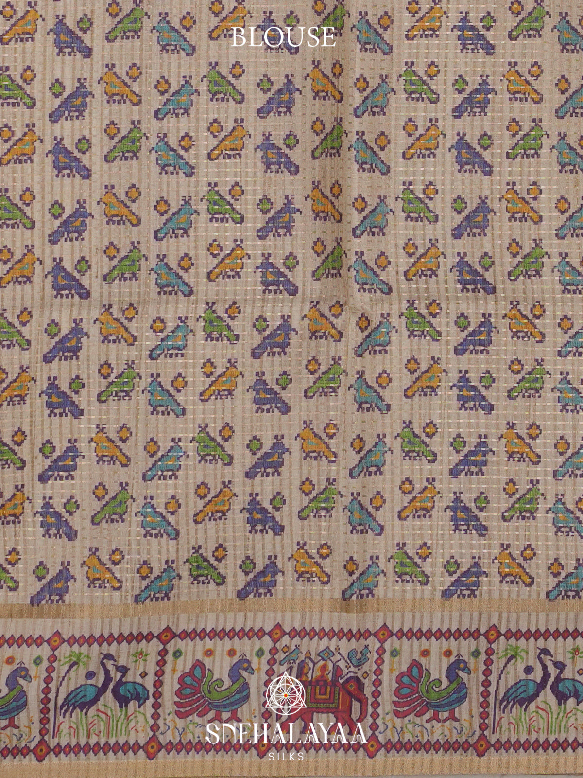 Yellow Tussar Saree