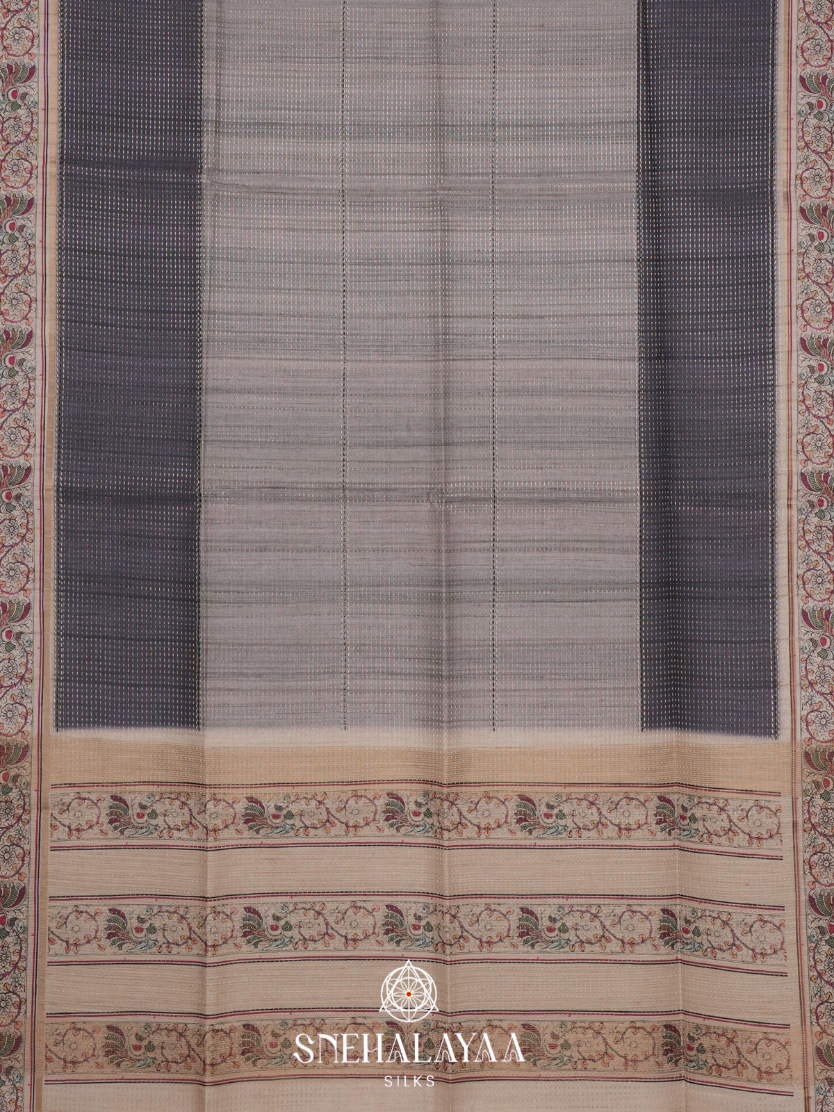 Grey Tussar Saree