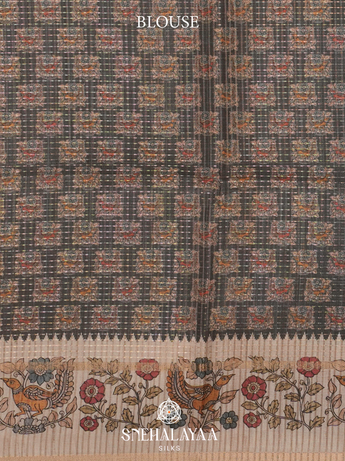 Charcol Black Tussar Saree