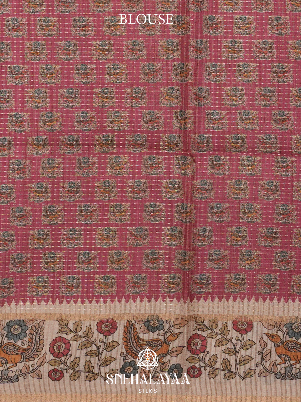 Pink Tussar Saree